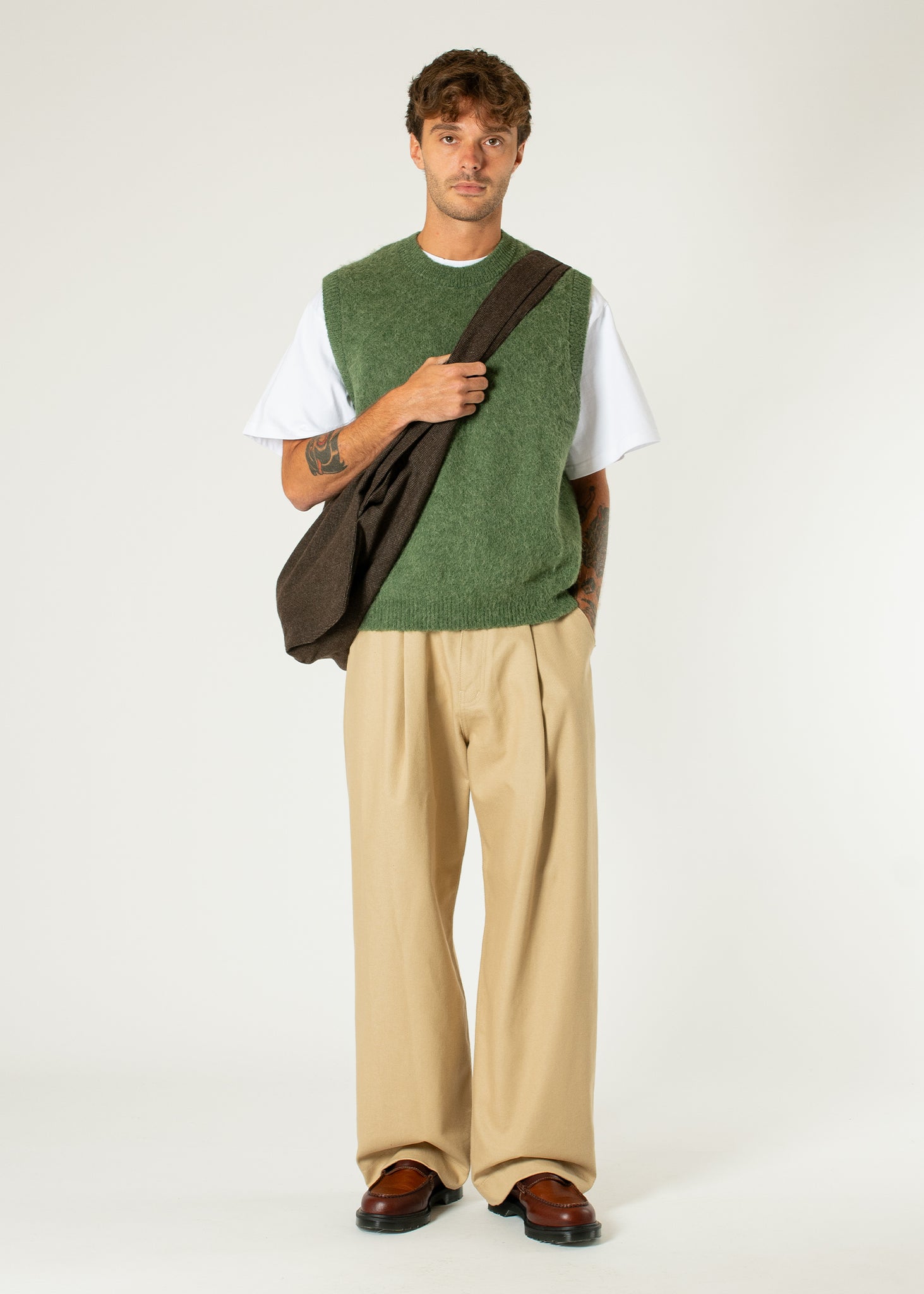 Gilet en tricot d'alpaga