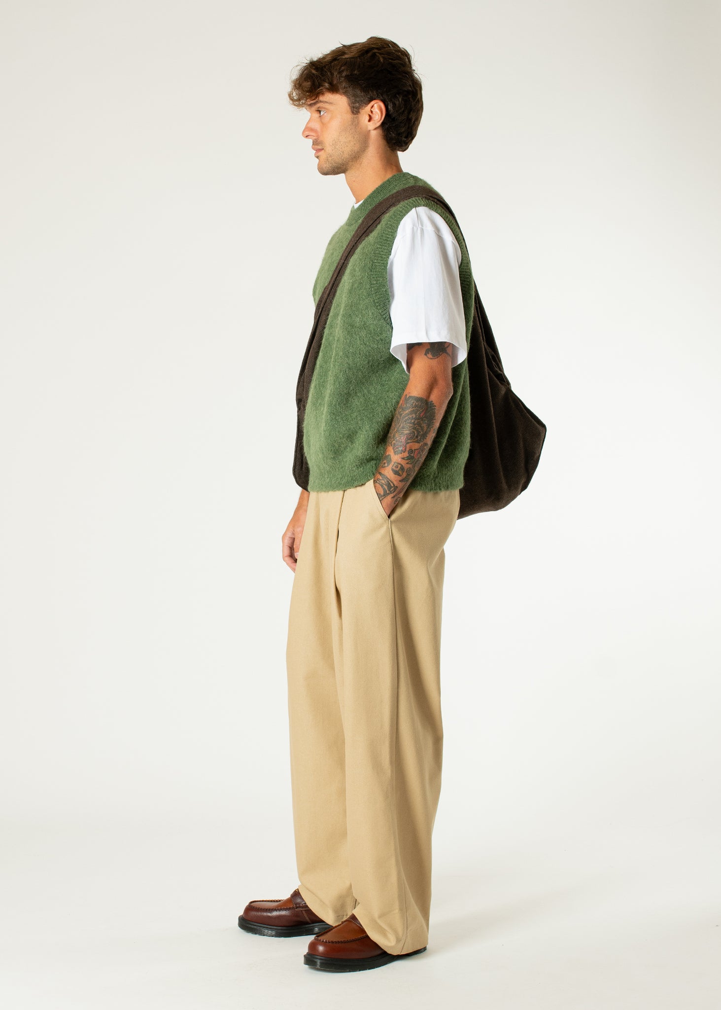 Gilet en tricot d'alpaga