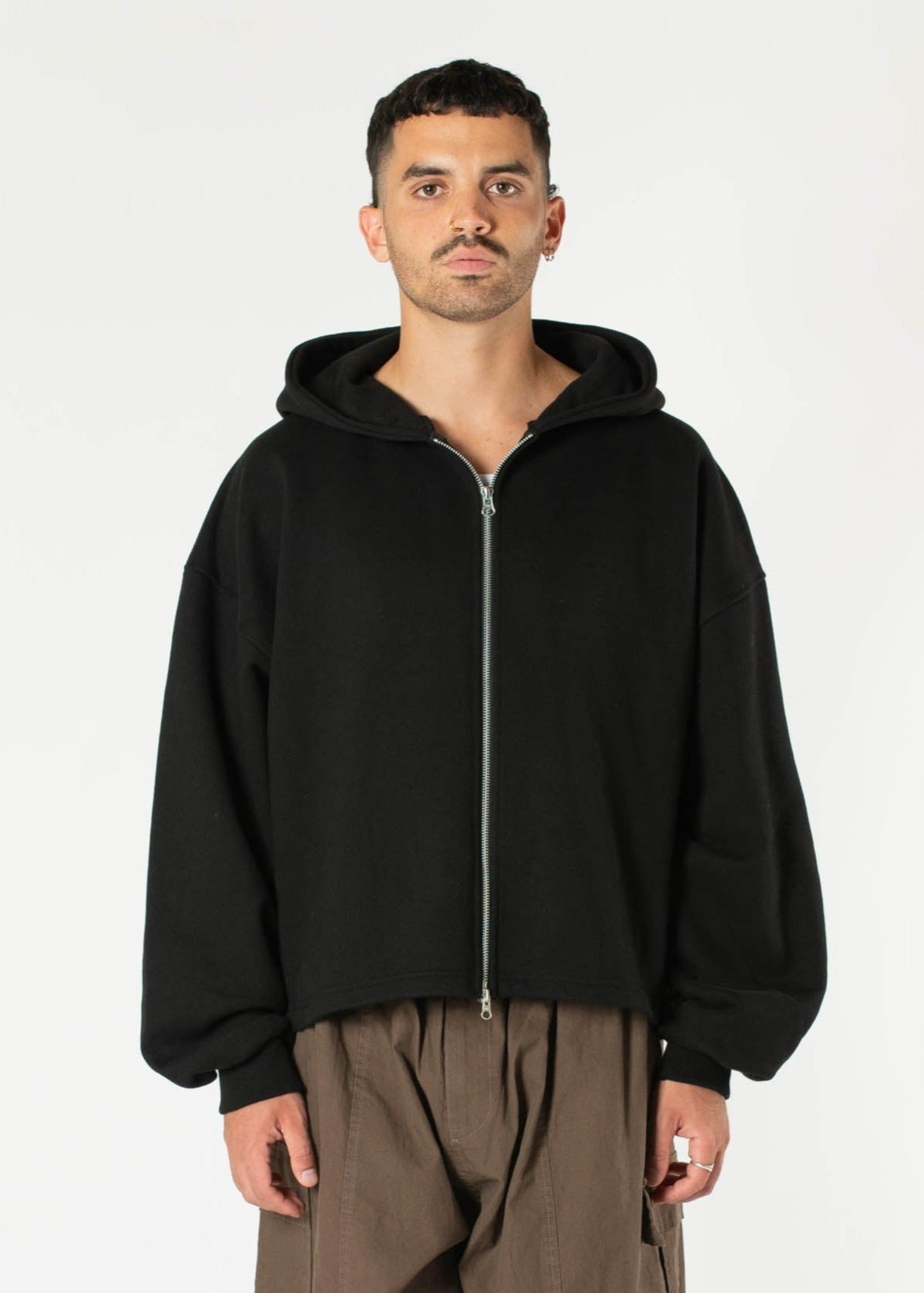 Boxy Zip-up Hoodie