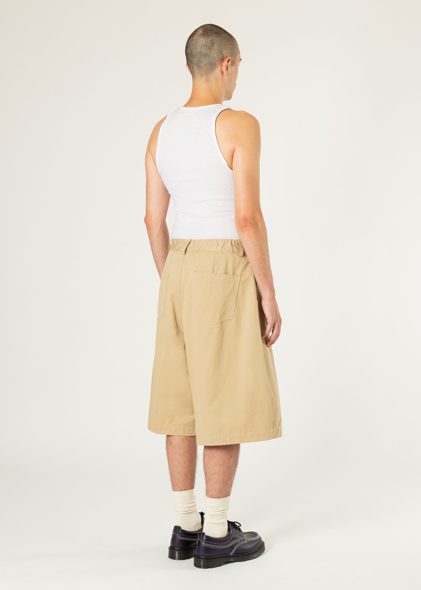 Pintuck Wide Shorts