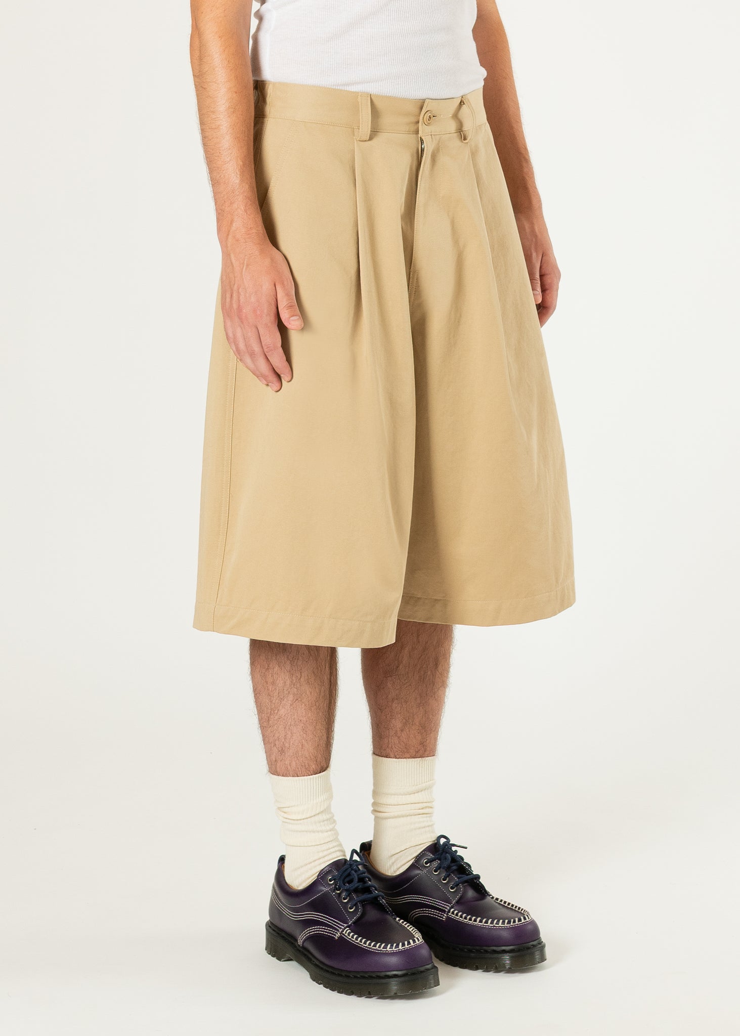 Pintuck Wide Shorts