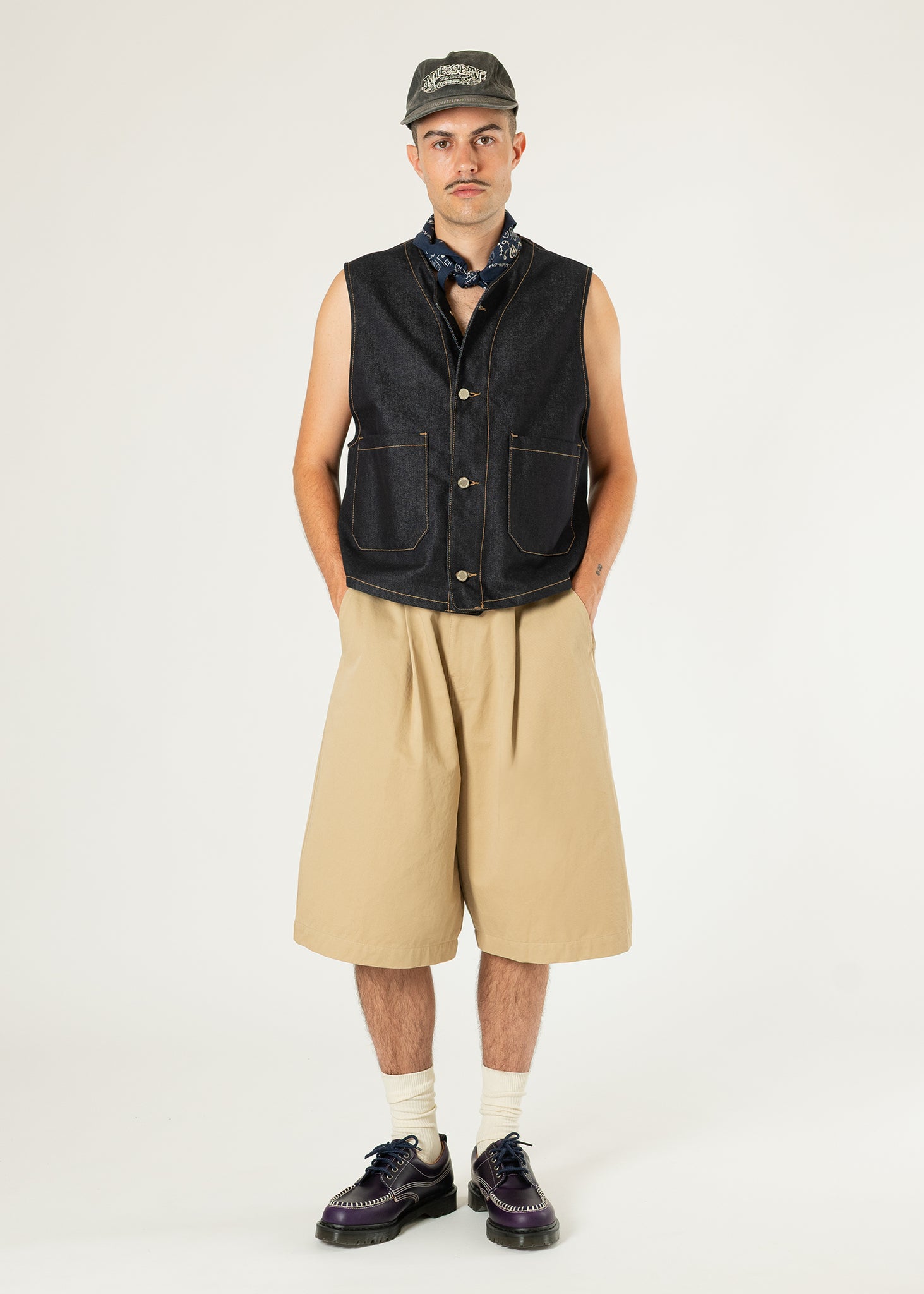 Pintuck Wide Shorts