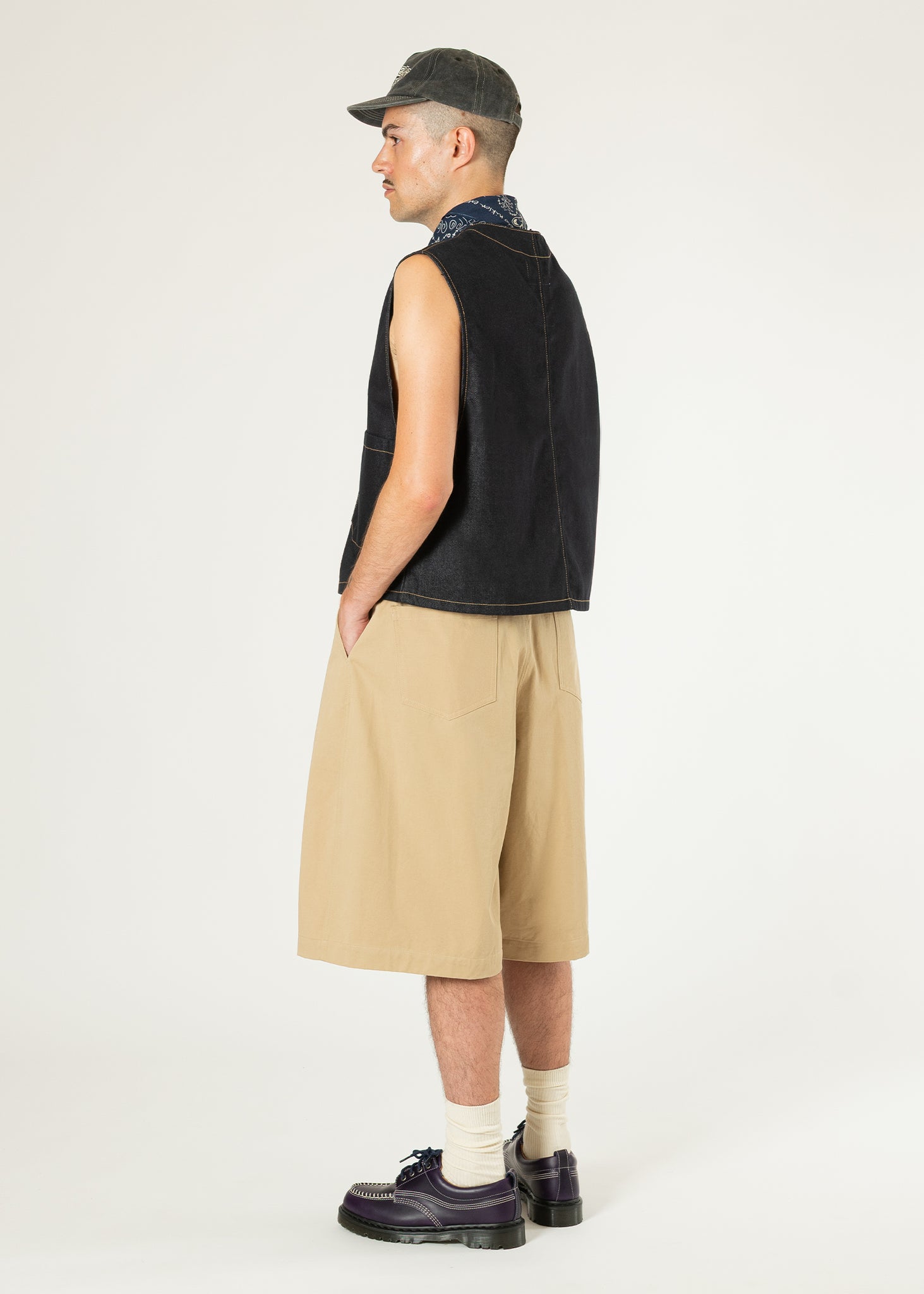 Pintuck Wide Shorts