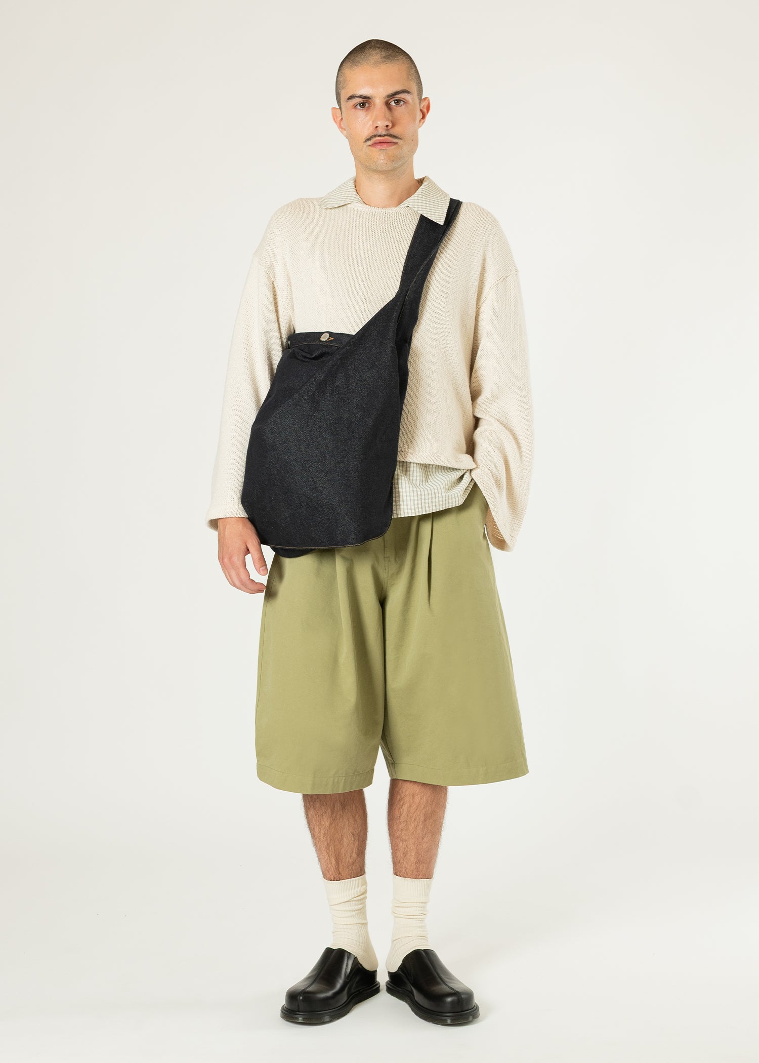 【NONCODE】Eben Pintuck Wide Half Pants pintuck wide cotton half pants - ULAN | 60% - Asian Fashion