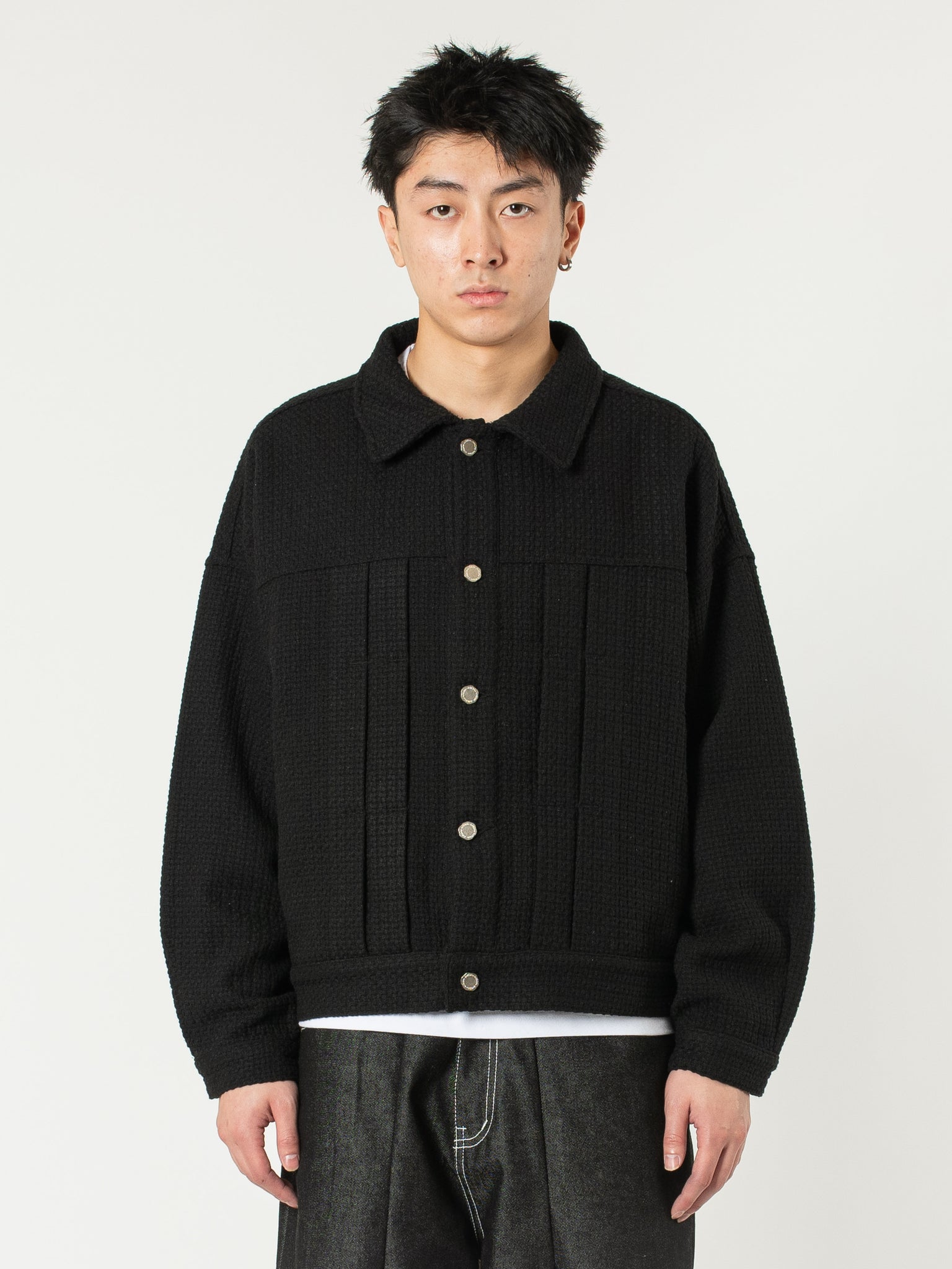 Pleated Boxy Jacket