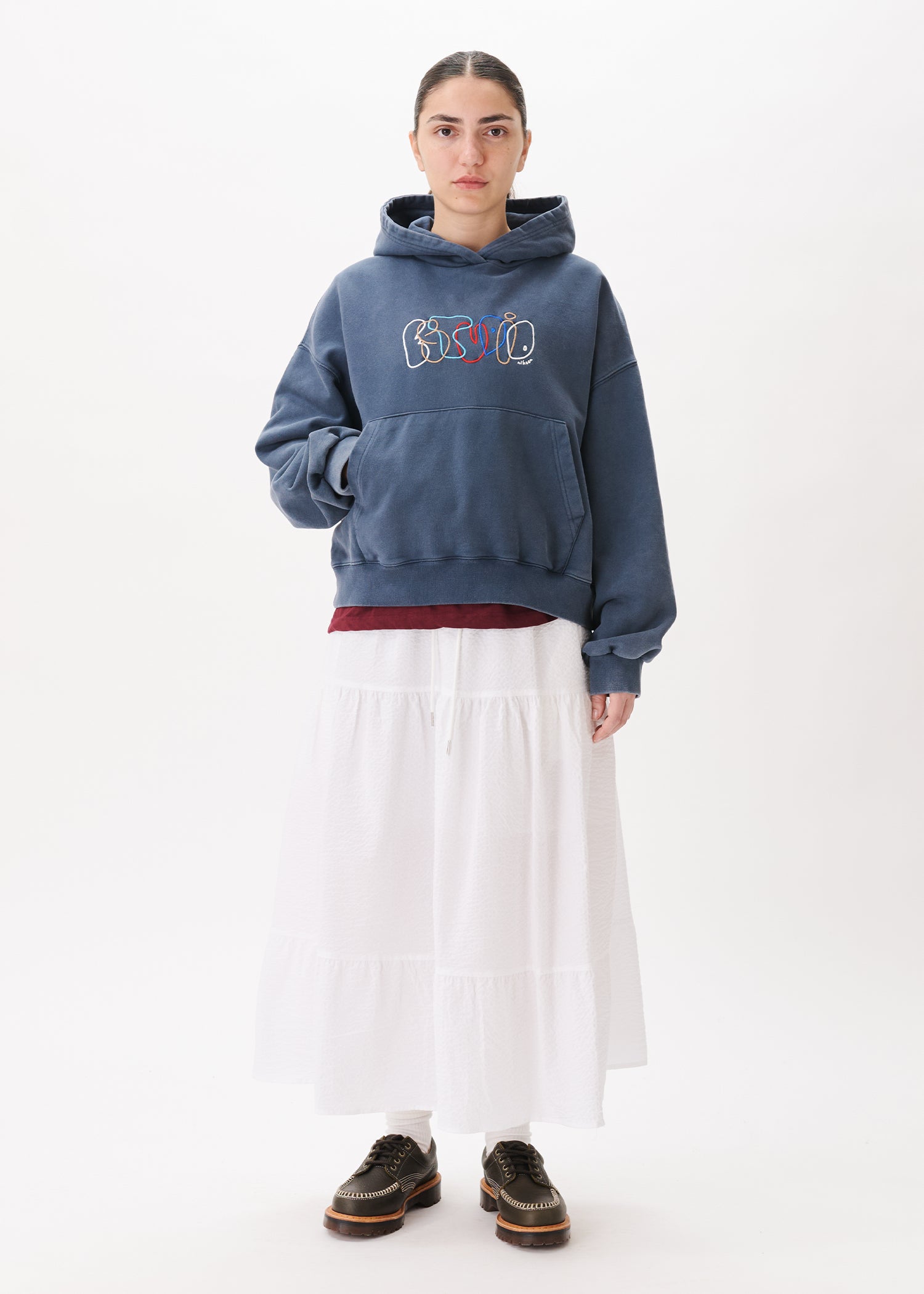 Sweat à capuche court avec logo Bubble