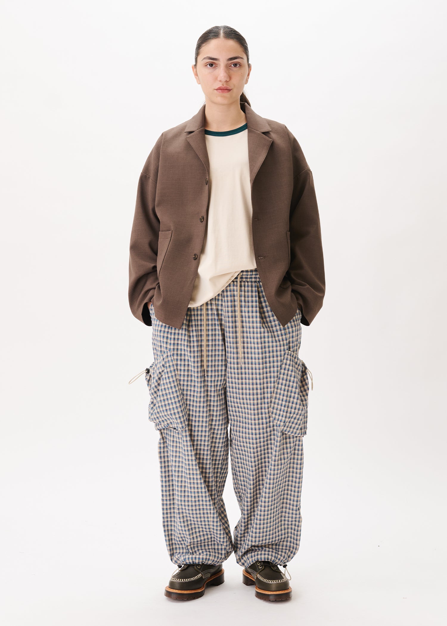 Pantalon cargo à carreaux Bungee