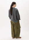 Pantalon ballon cargo avec cordons