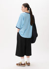 Contrast-rib Cropped Tee