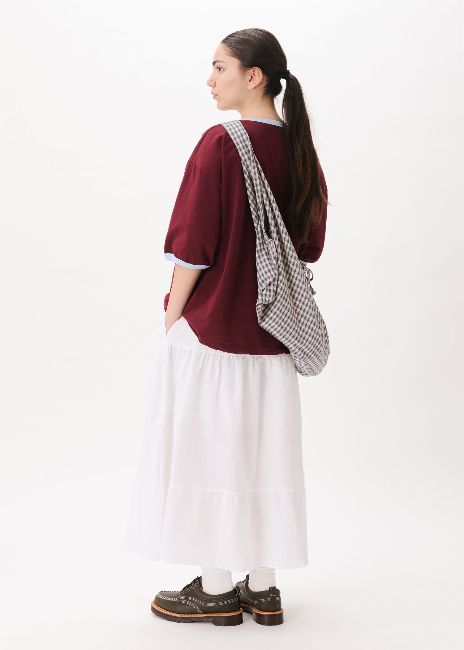 Contrast-rib Cropped Tee – Estudio Niksen