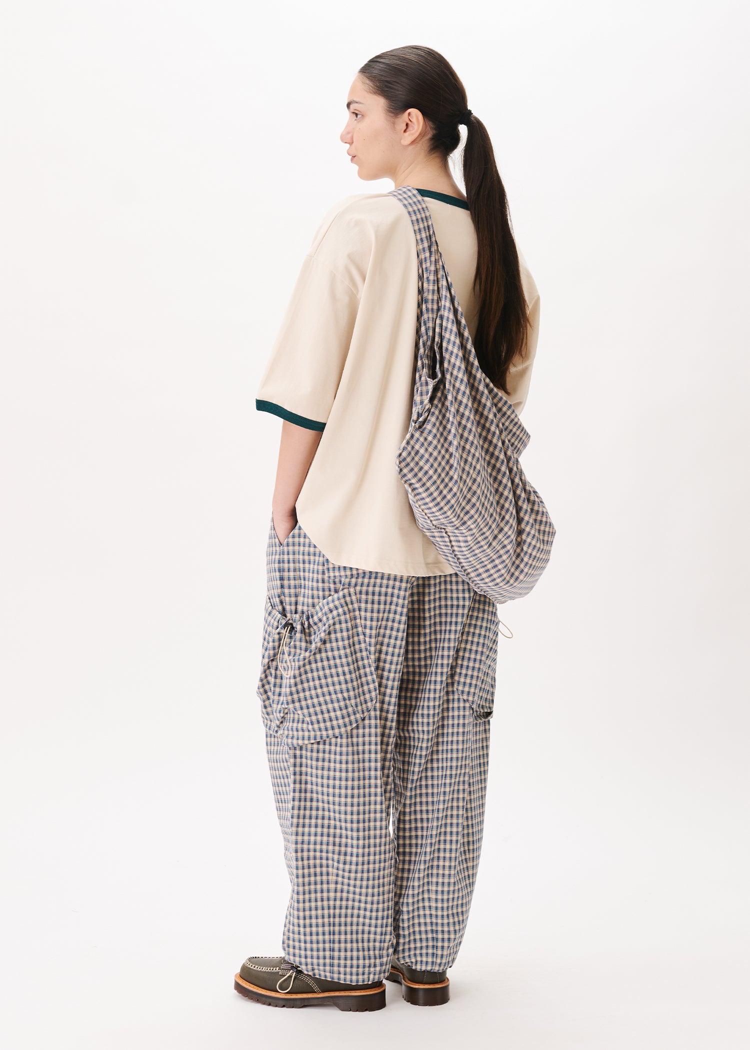 Contrast-rib Cropped Tee