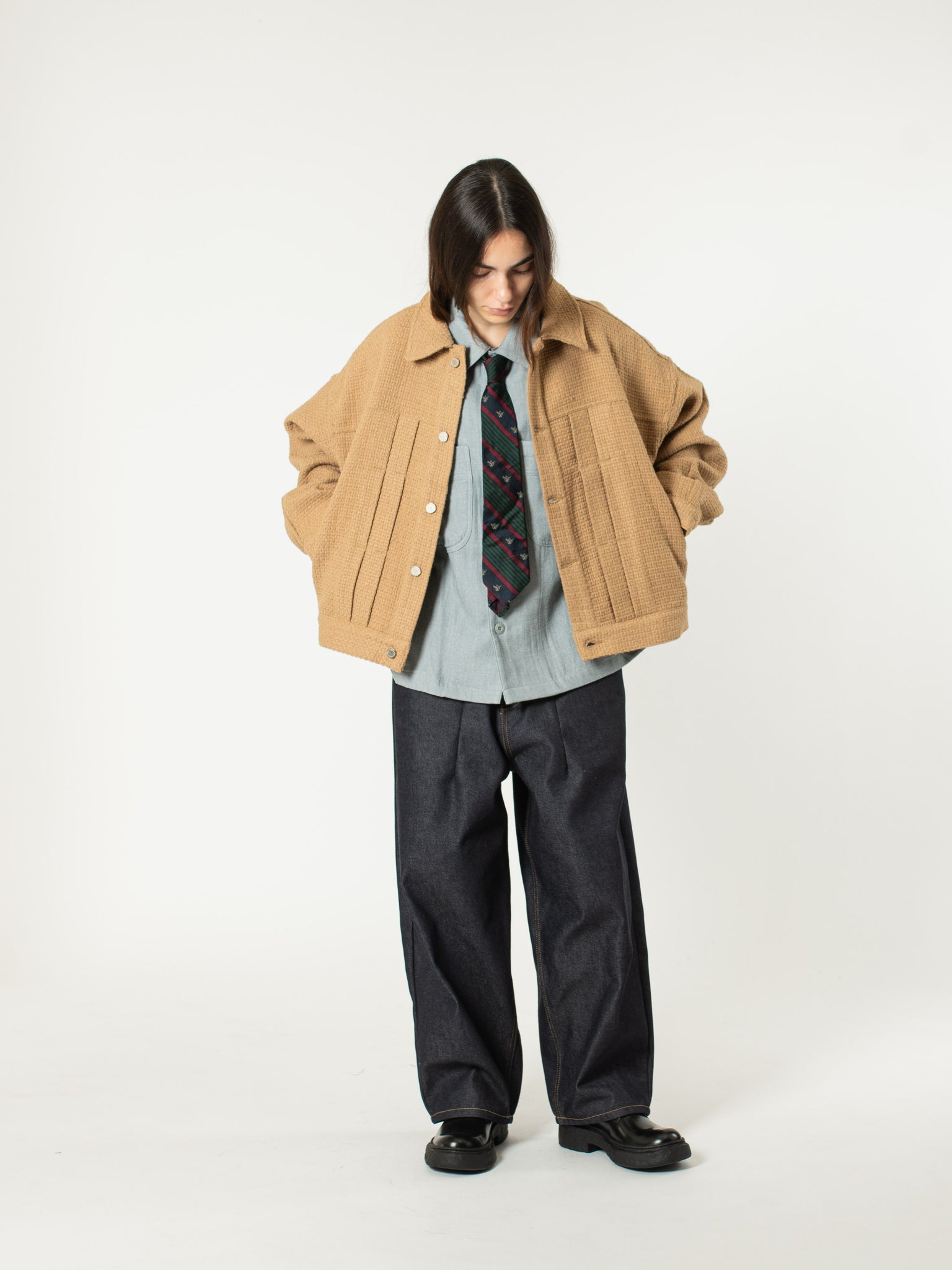 Pleated Boxy Jacket