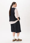 Gilet large en denim brut