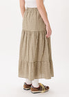 Tiered Checkered Skirt