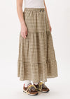 Tiered Checkered Skirt