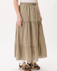 Tiered Checkered Skirt