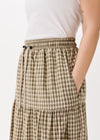 Tiered Checkered Skirt