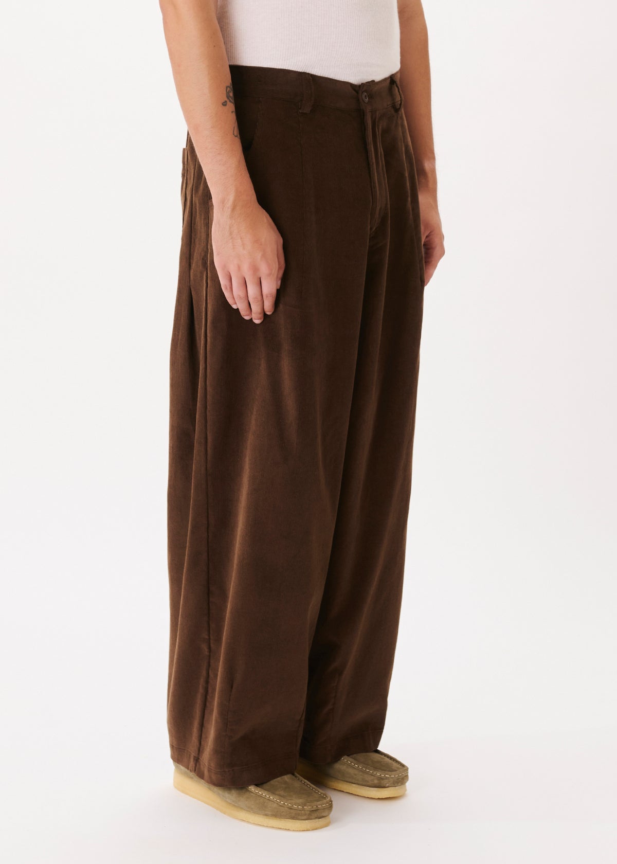 Back Pleat Corduroy Pants