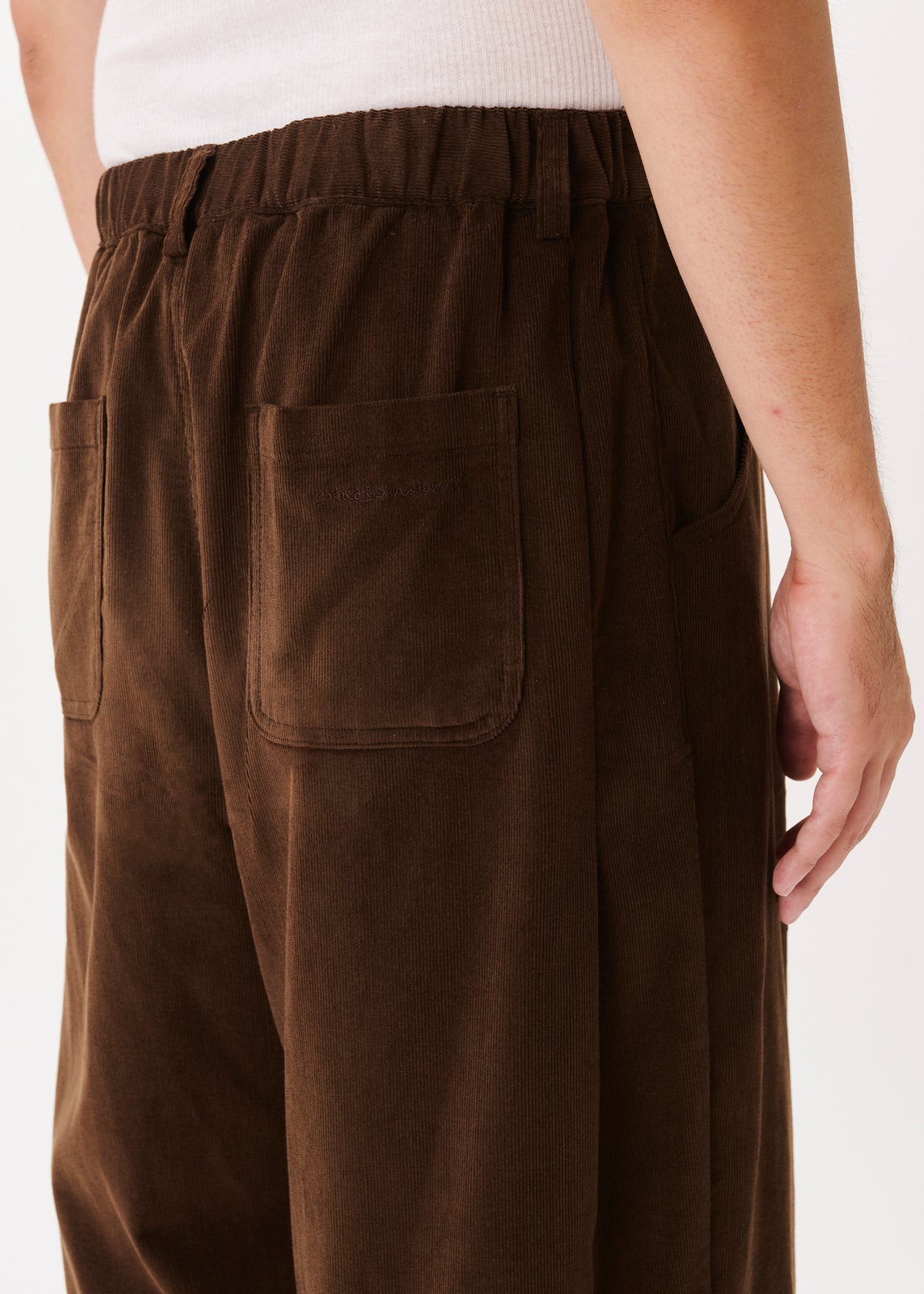 Back Pleat Corduroy Pants