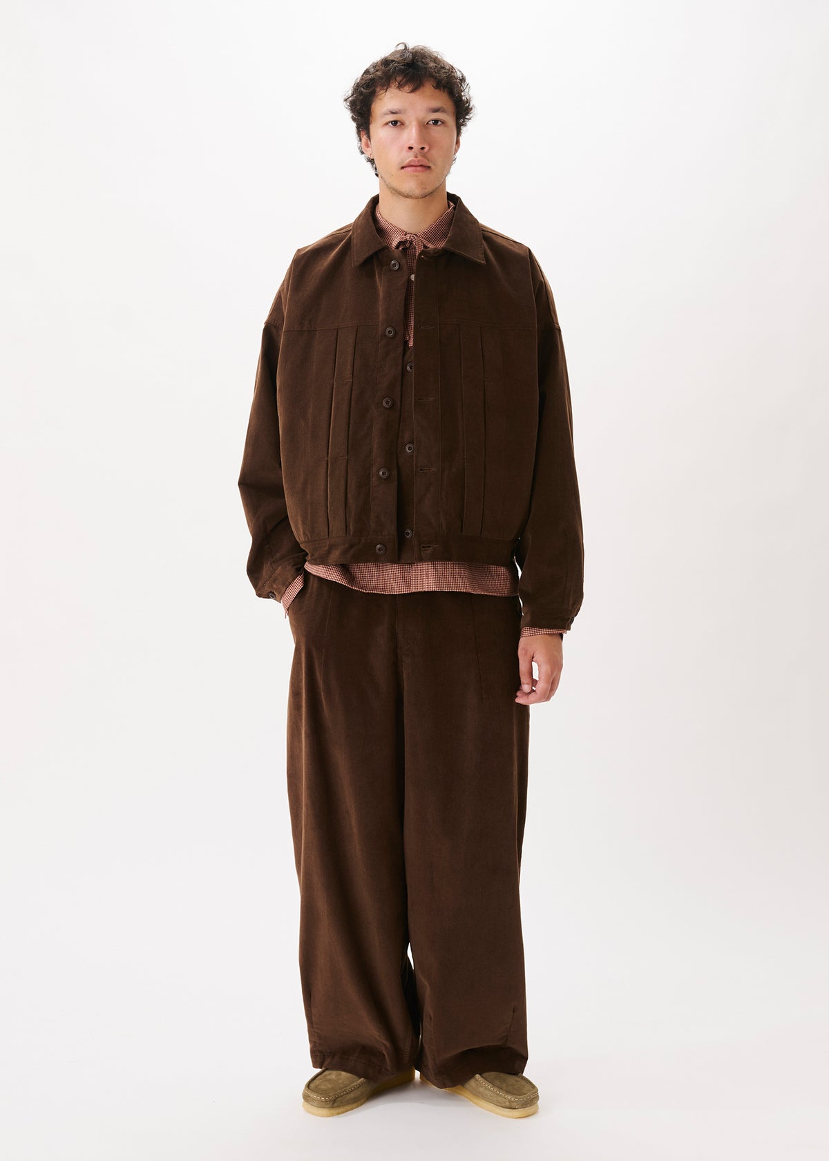 Back Pleat Corduroy Pants