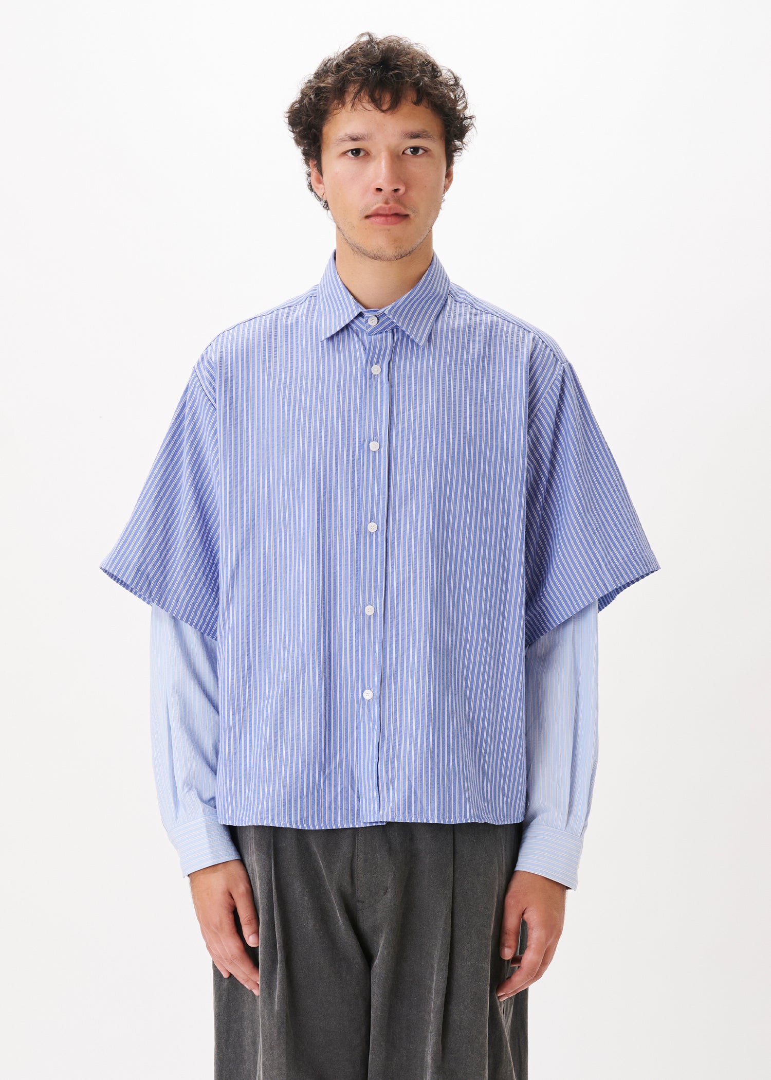 Button Up Layered Shirt