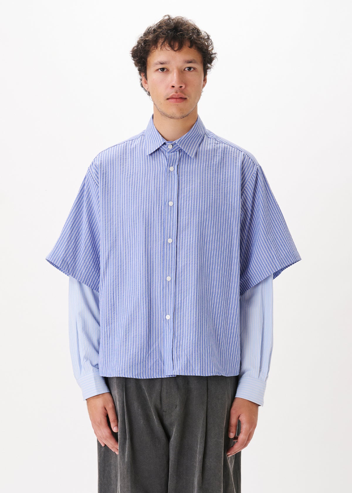 Button Up Layered Shirt
