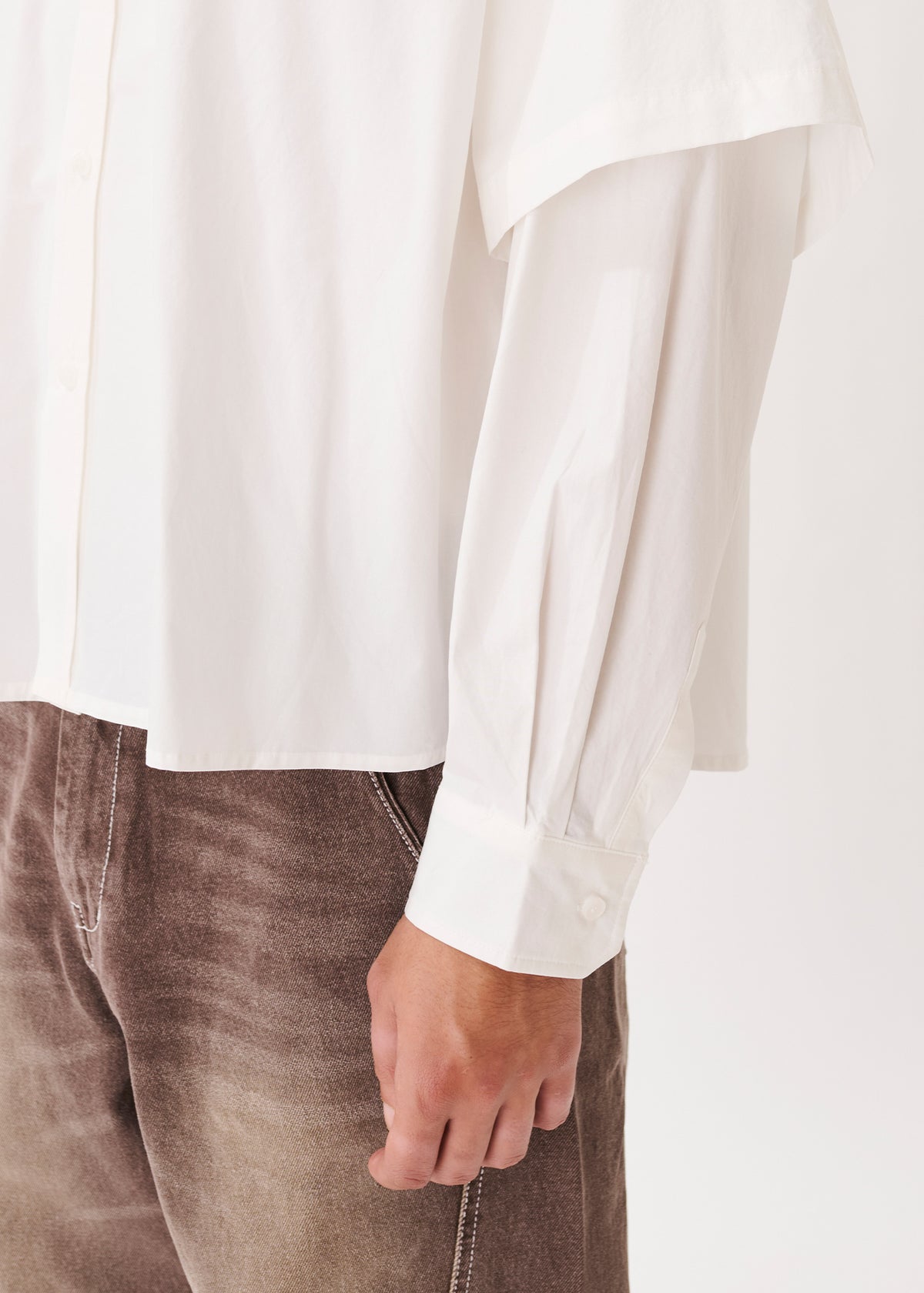 Button Up Layered Shirt