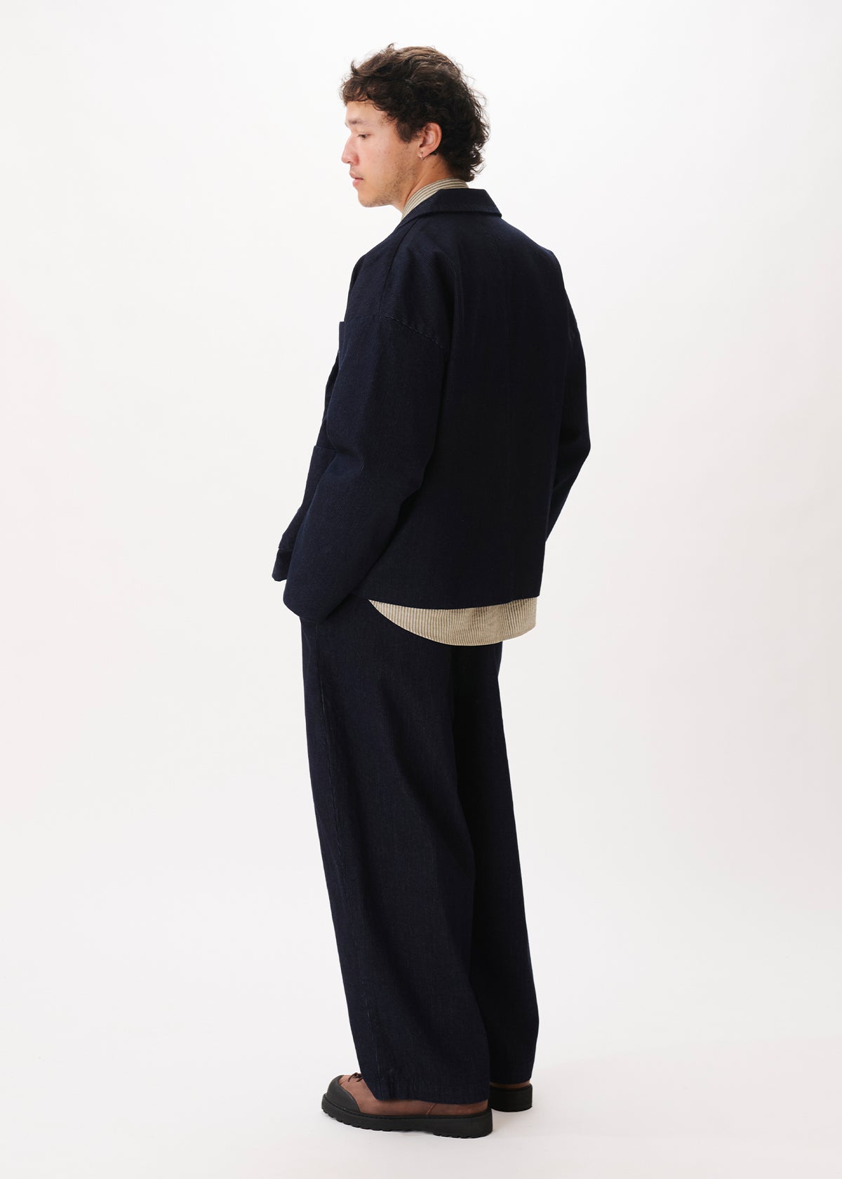 Raw Denim Corduroy Blazer