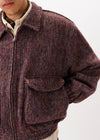 Blouson bomber en tweed