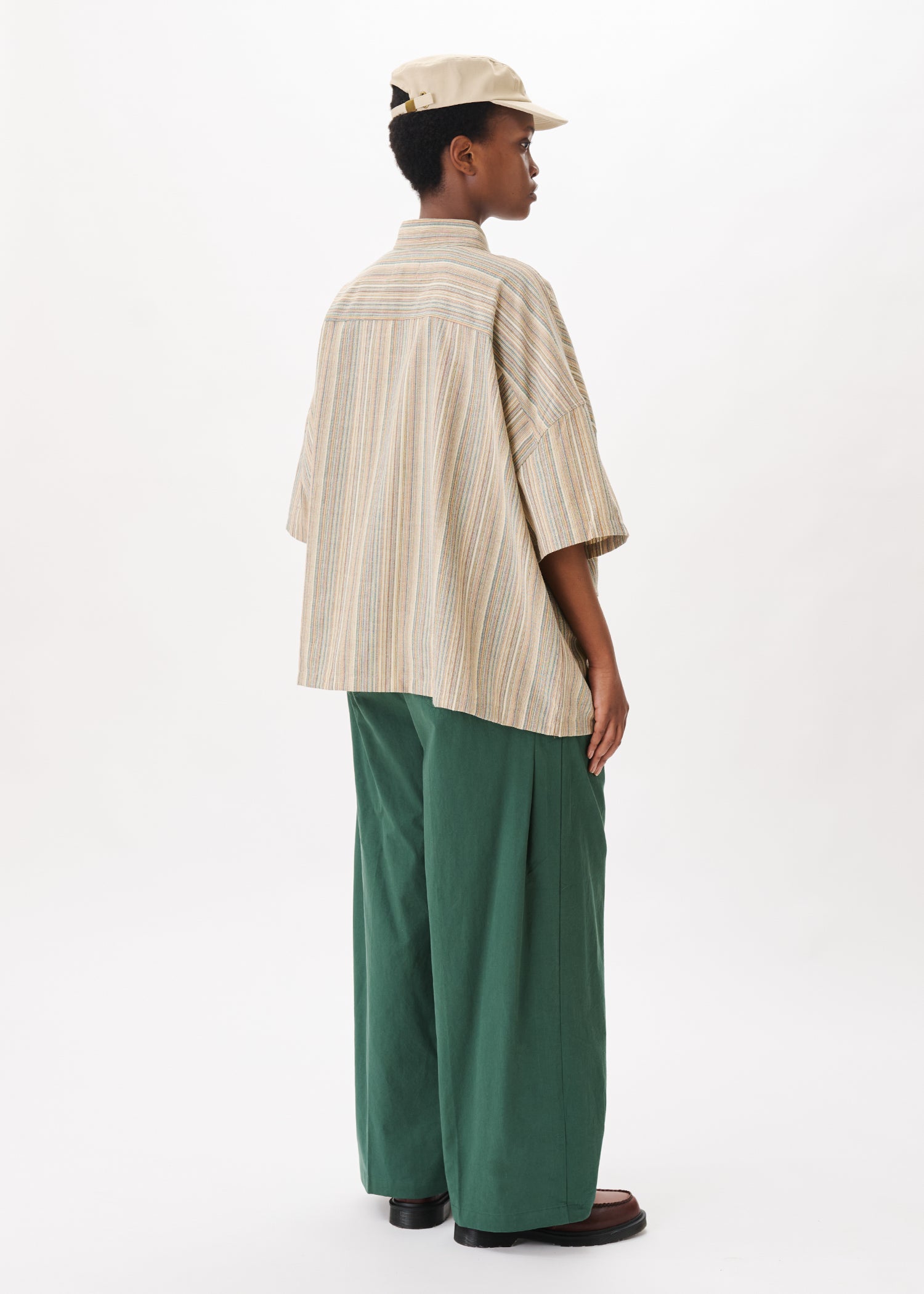 Back-pleat Cotton Trousers