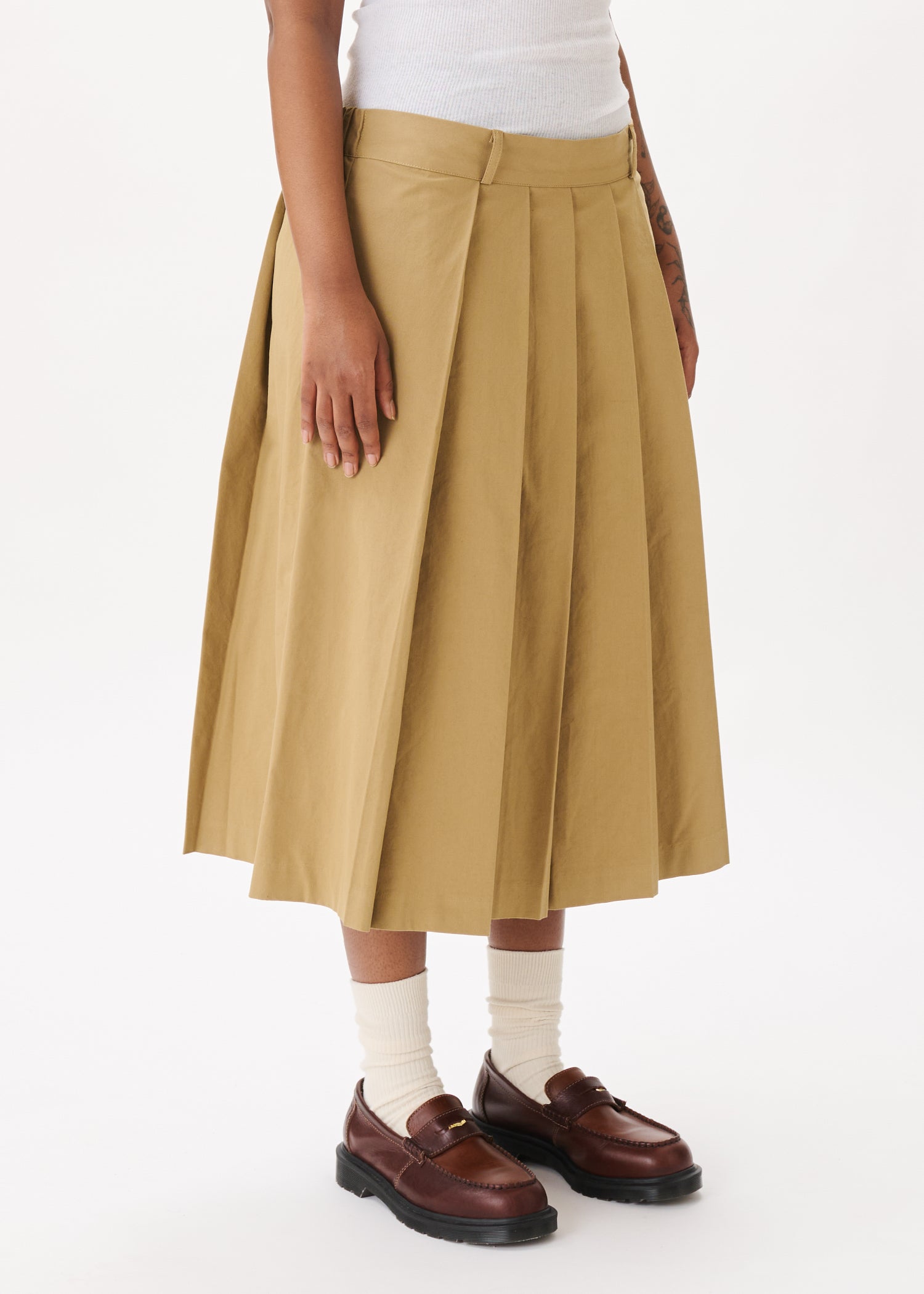 Pleated Cotton Skirt