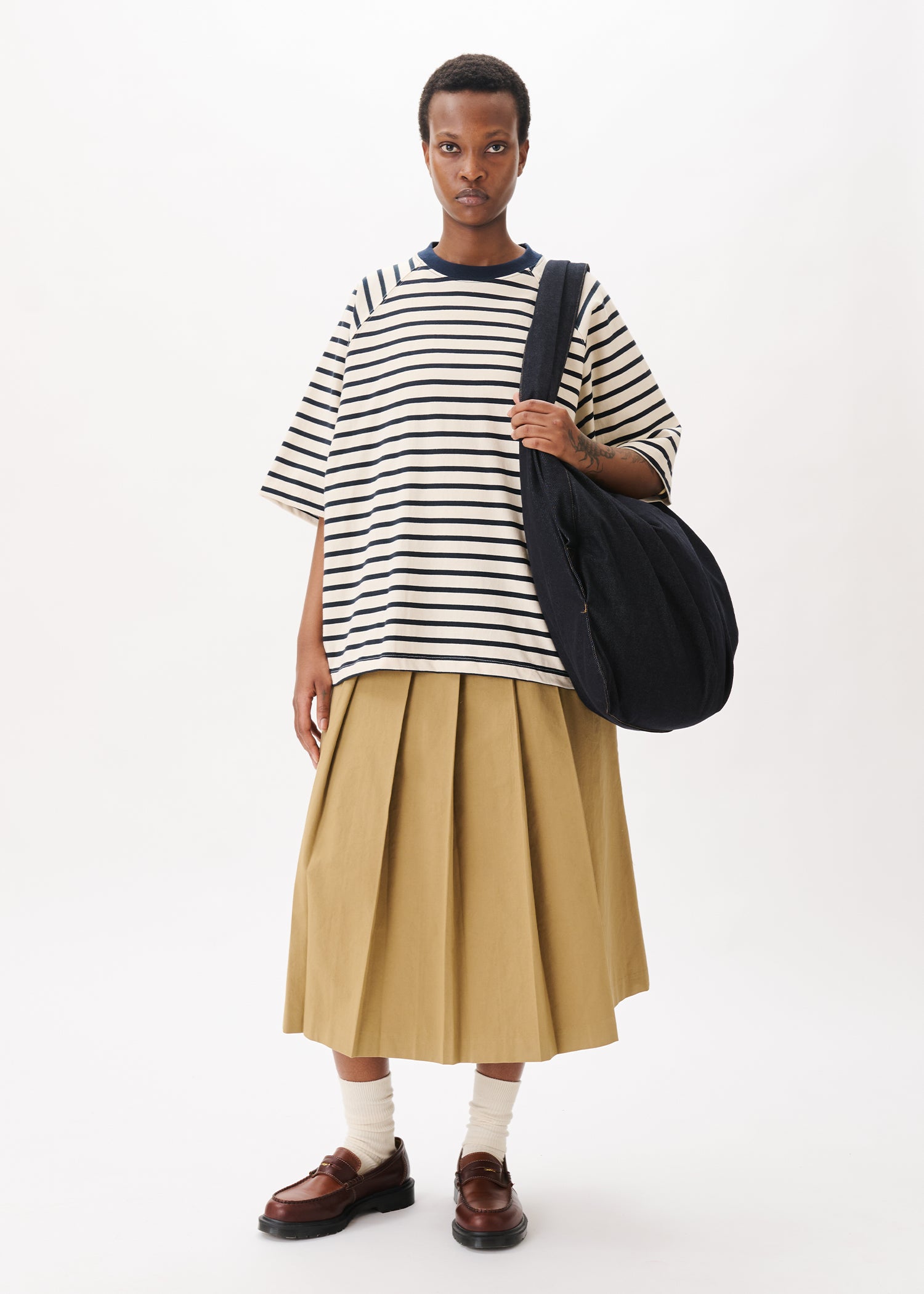 Pleated Cotton Skirt