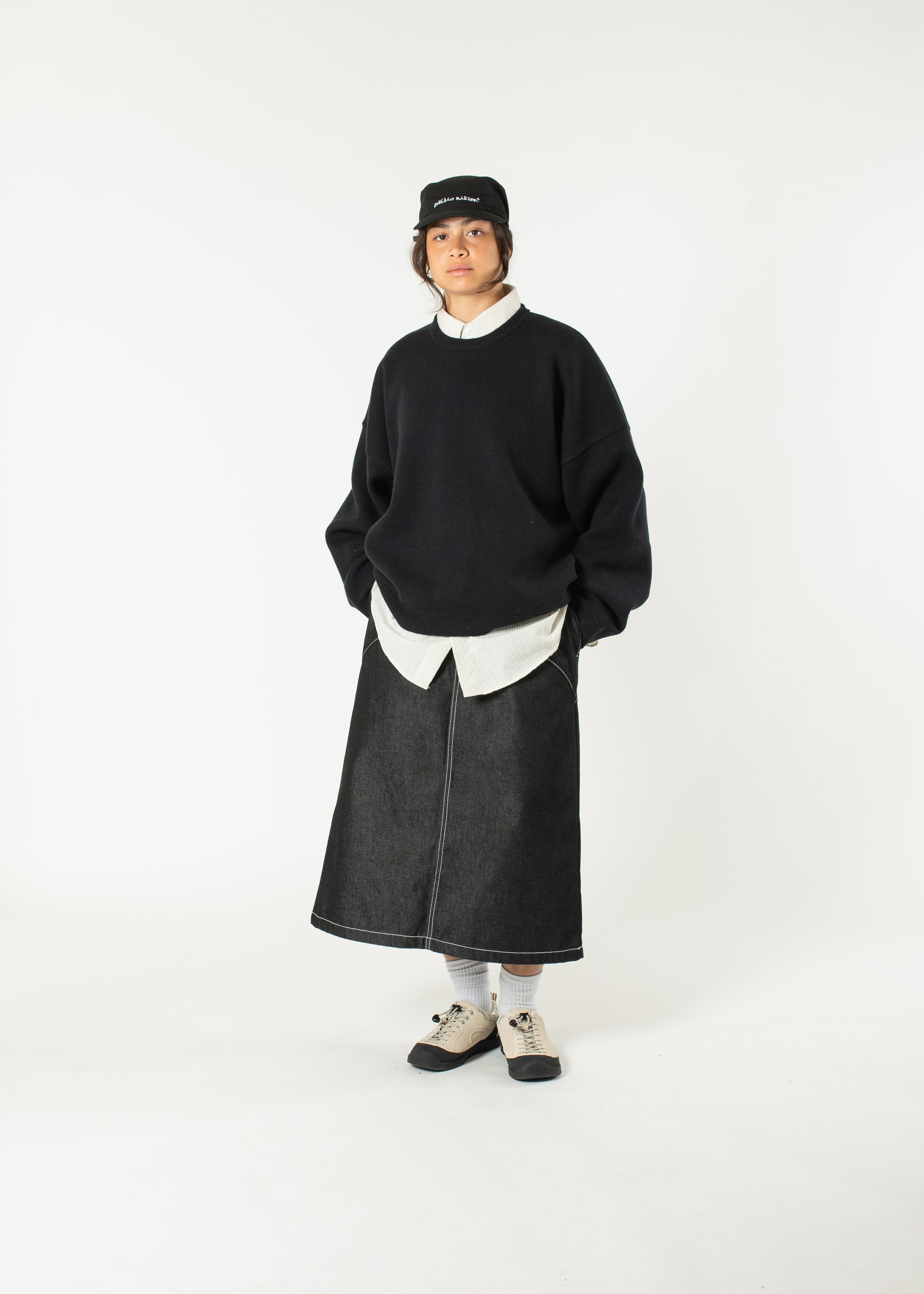 希少 NUMBER (N)INE waffle fabric balloon 36 in Oaktree Waffle Panel Sparkling Black Balloon 609594