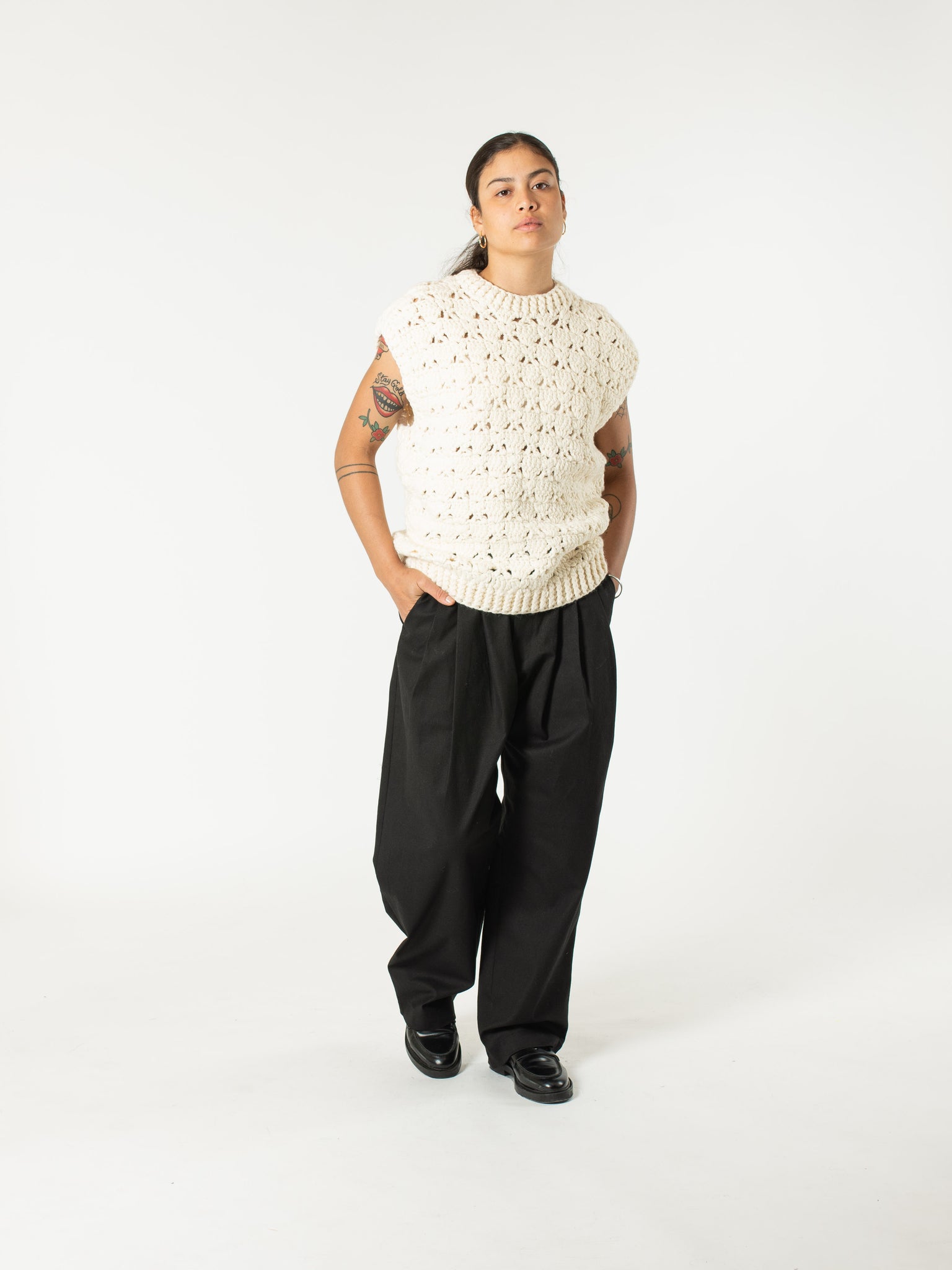 Heavy-gauge Crochet Vest