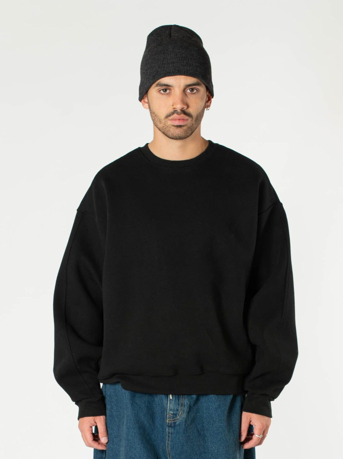 Back-panel Crewneck Sweater