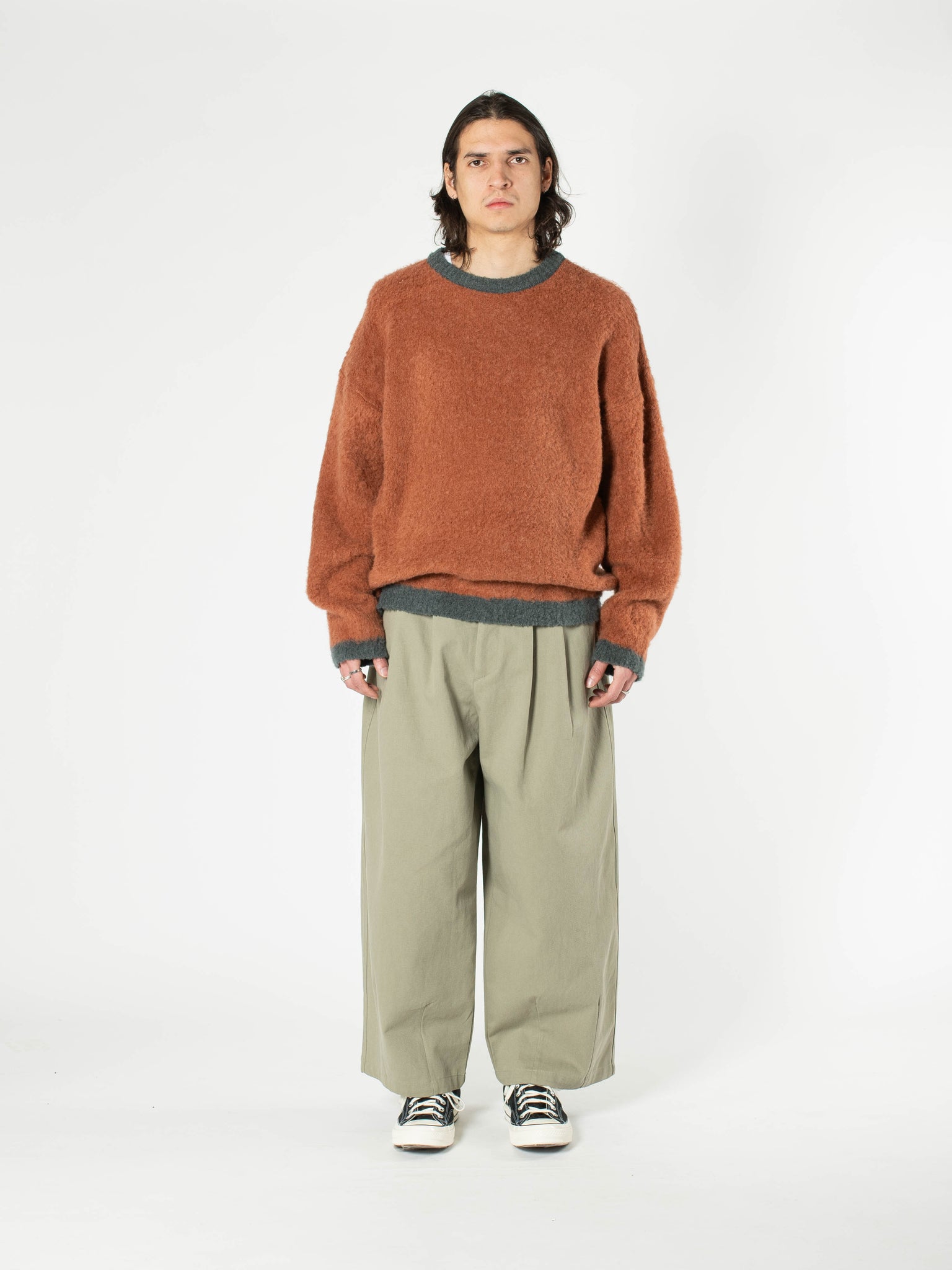 Pantalon large en coton
