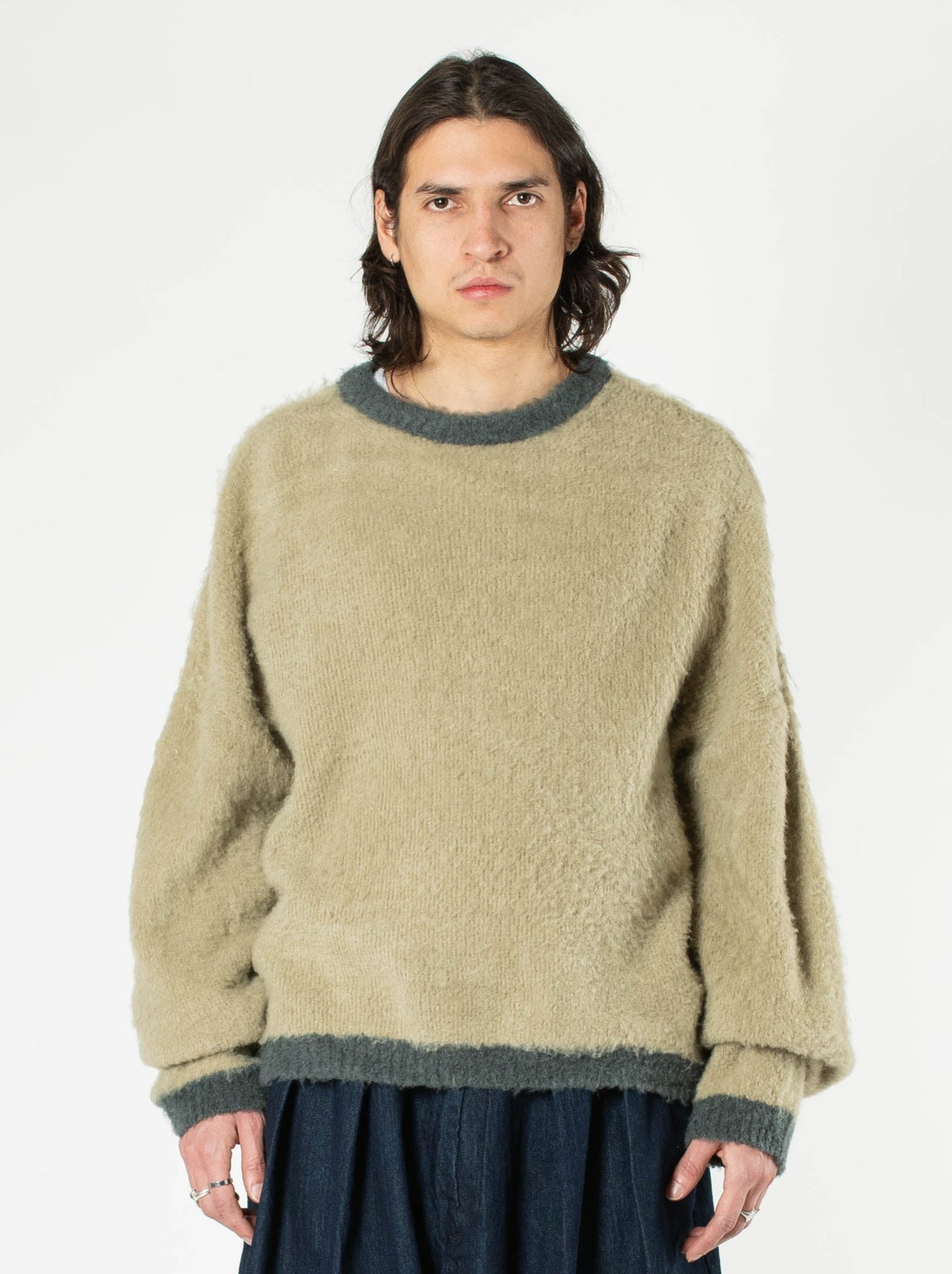 Two-tone Knit Sweater