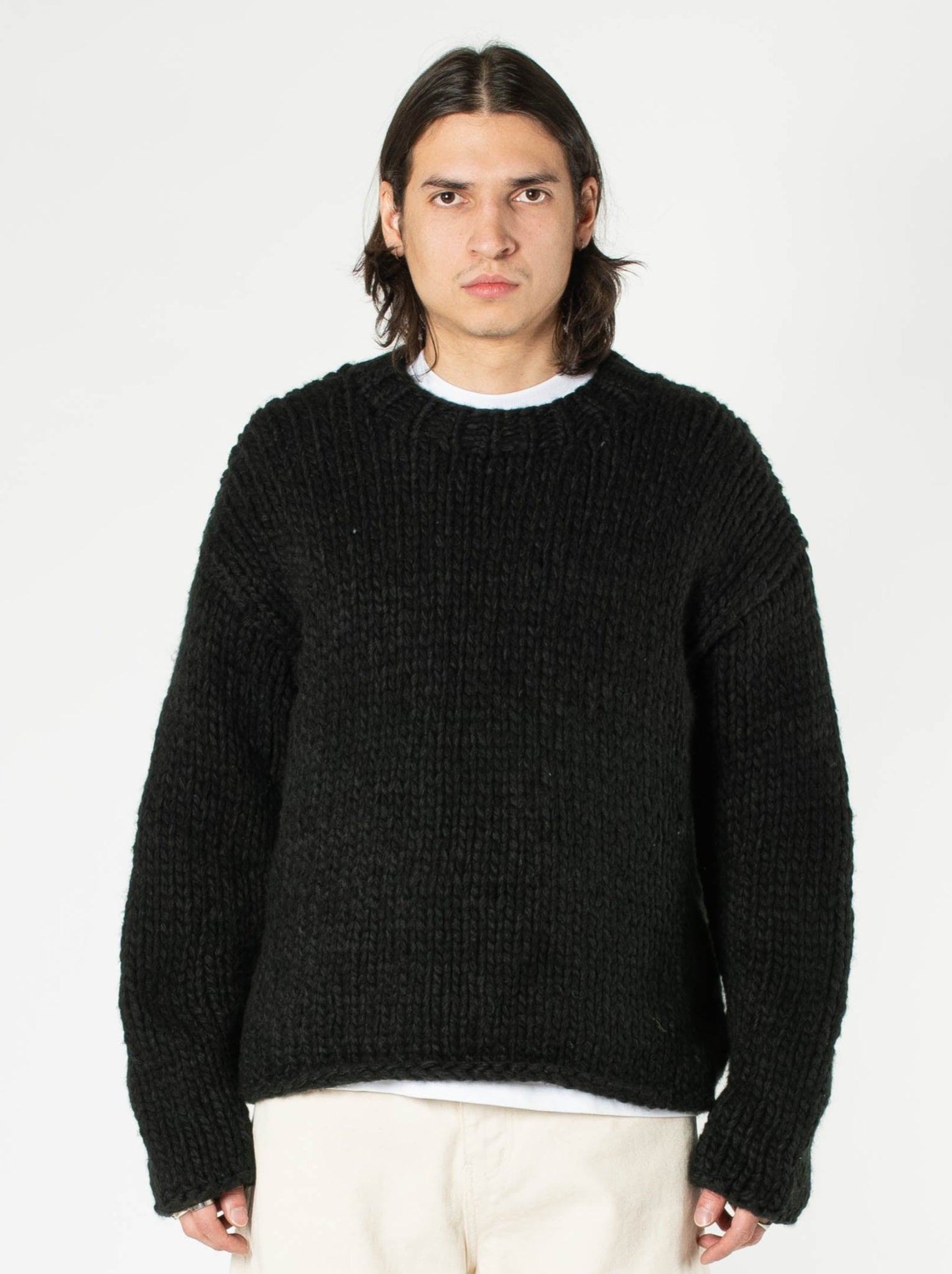 Heavy-gauge Crochet Sweater