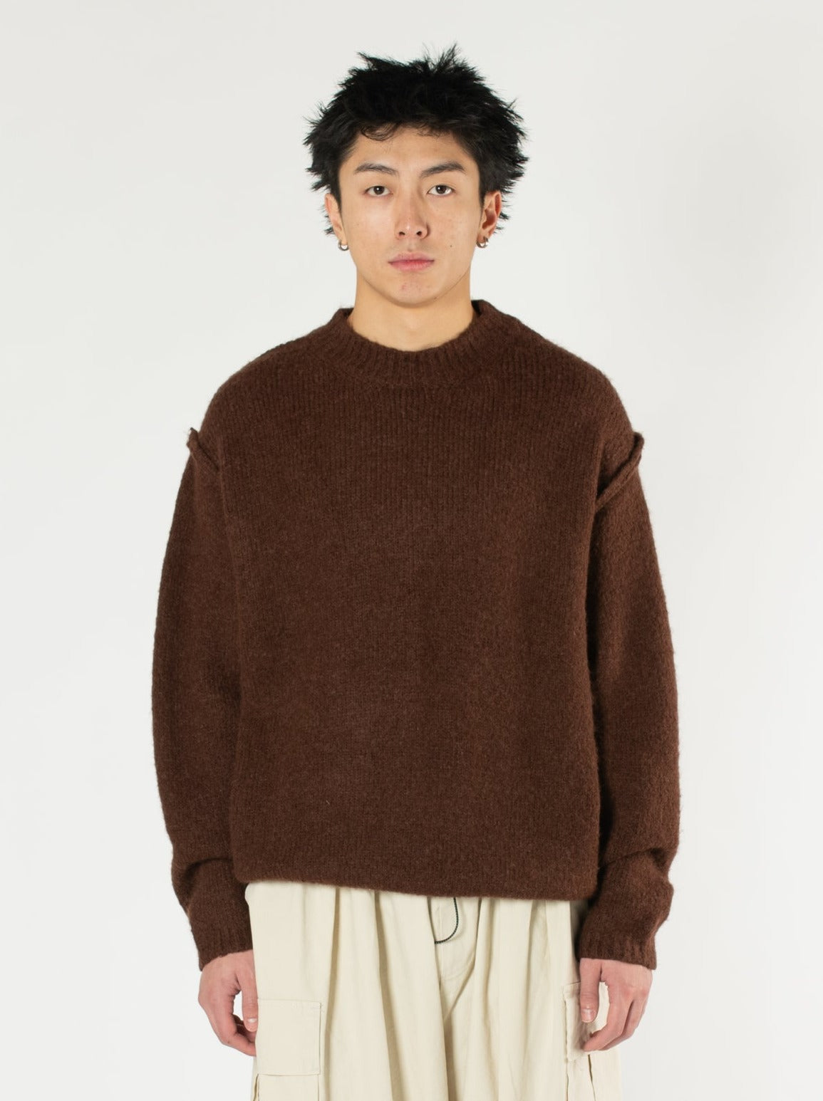 High-seam Knit Sweater