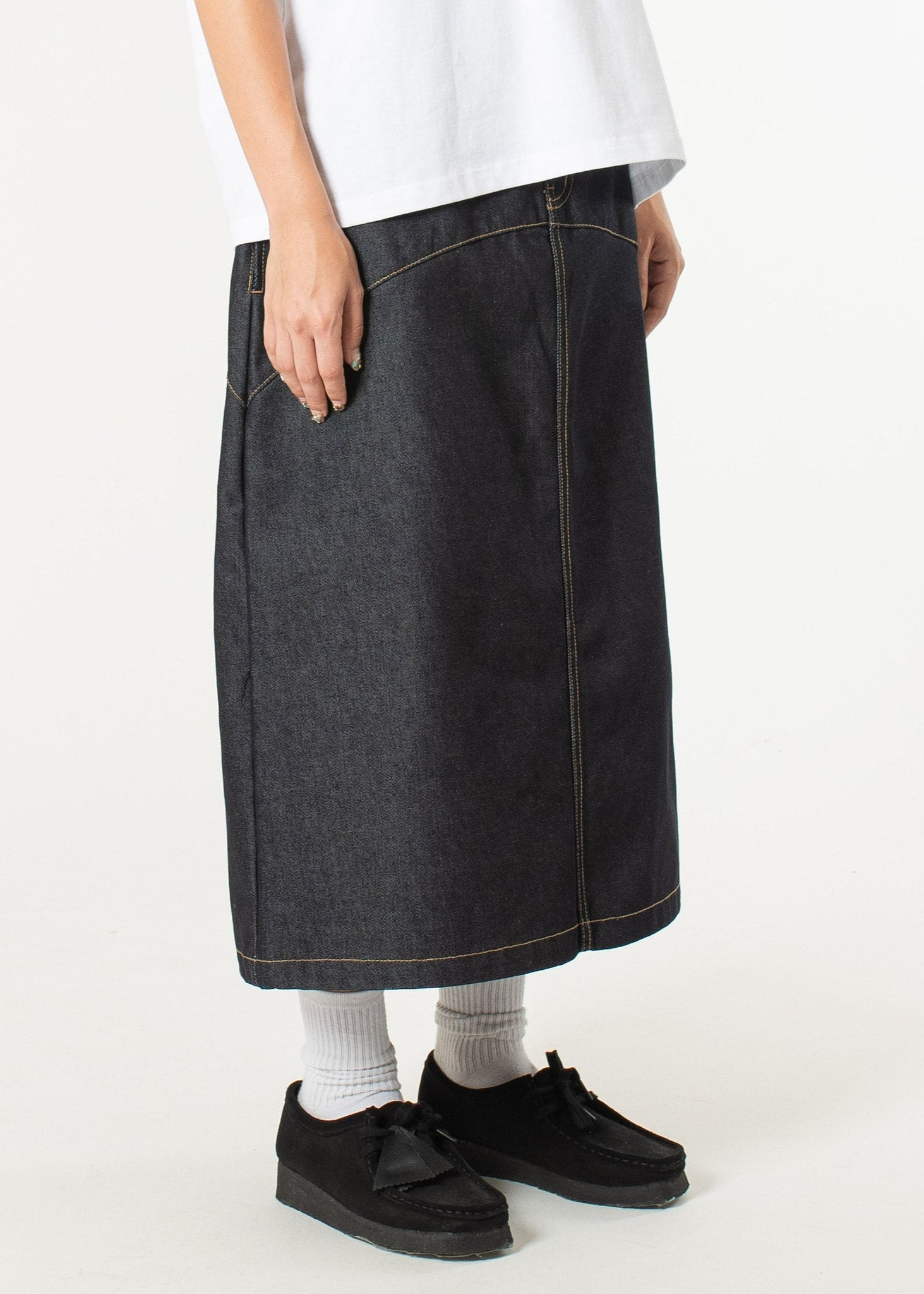 Raw Denim In-stitch Skirt