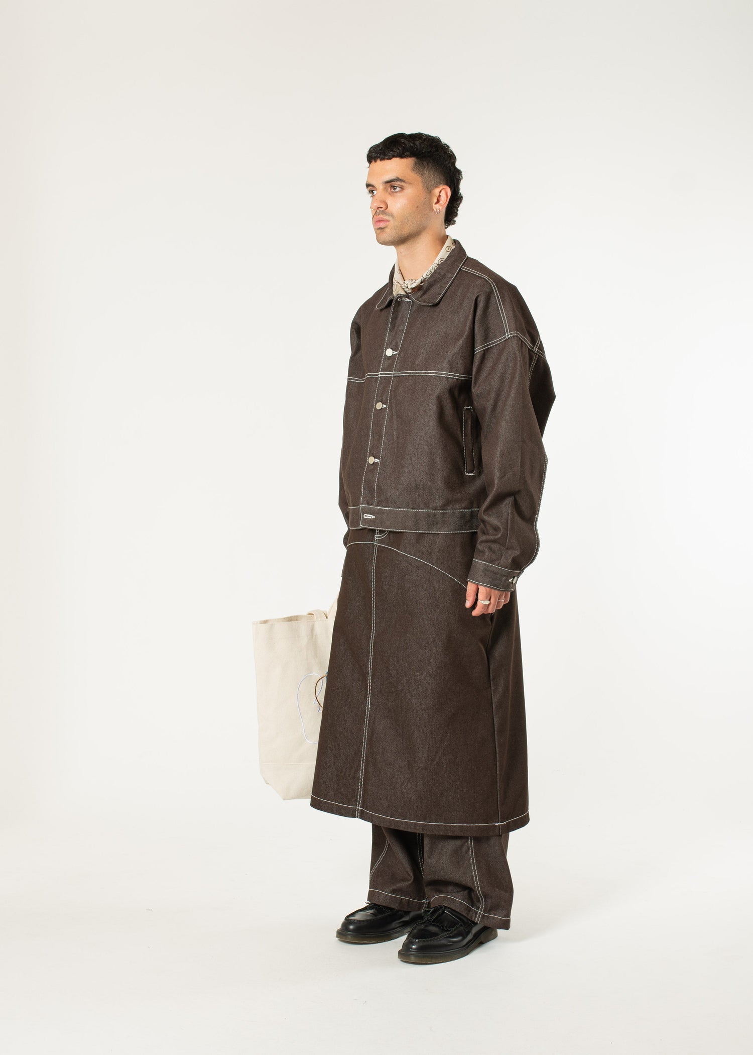 Raw Denim In-stitch Skirt