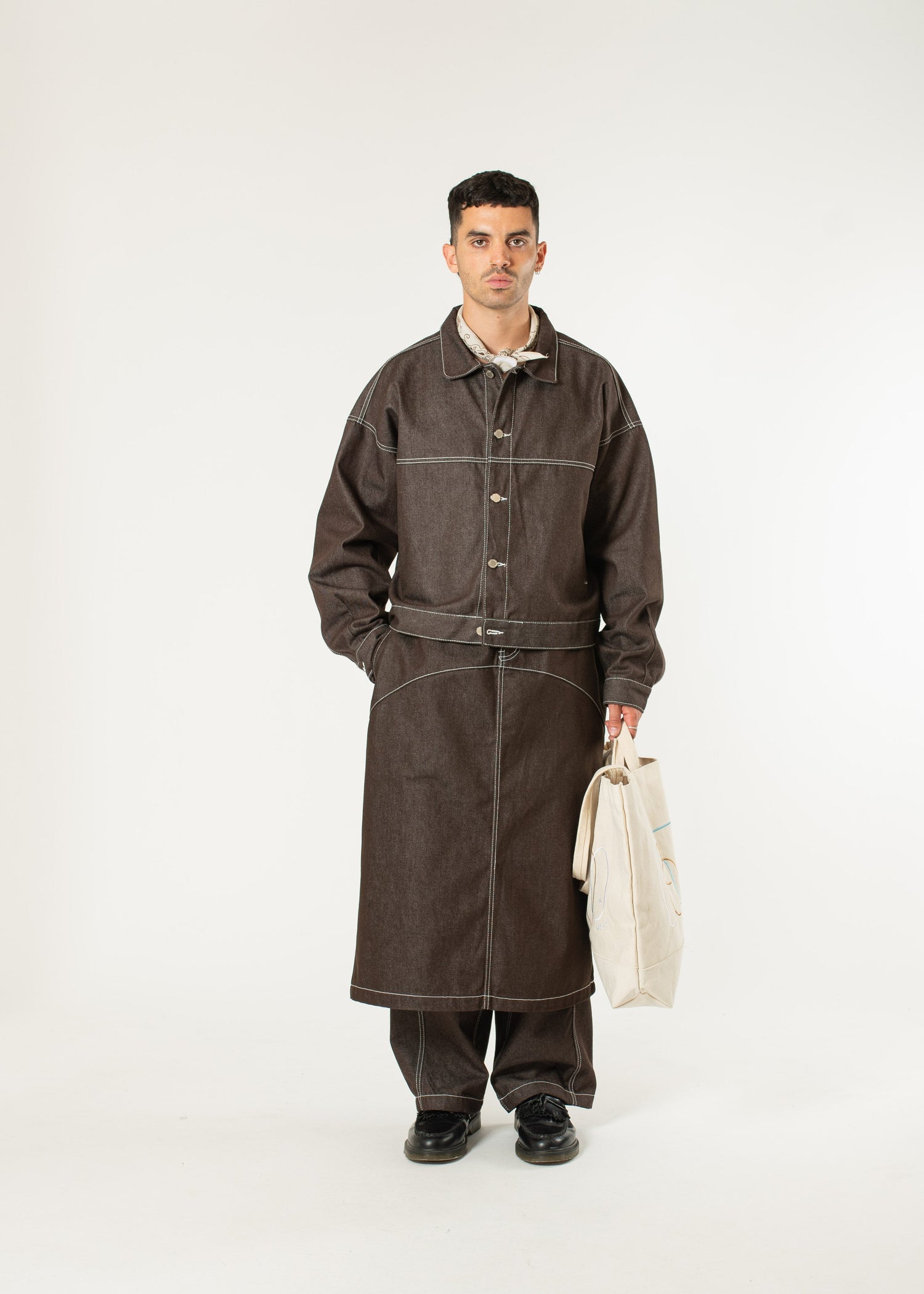 Raw Denim In-stitch Skirt