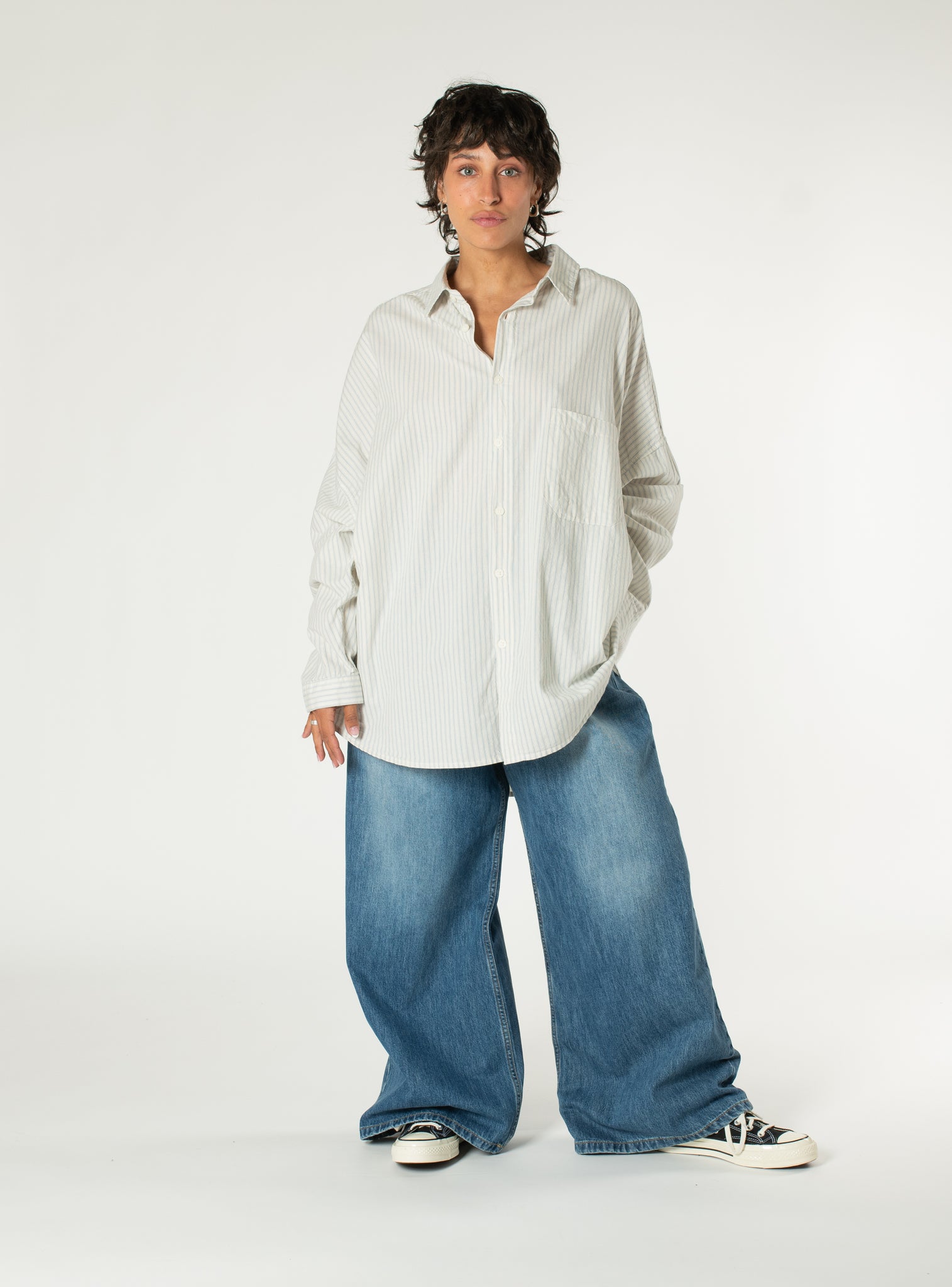 Wide-leg High Jeans