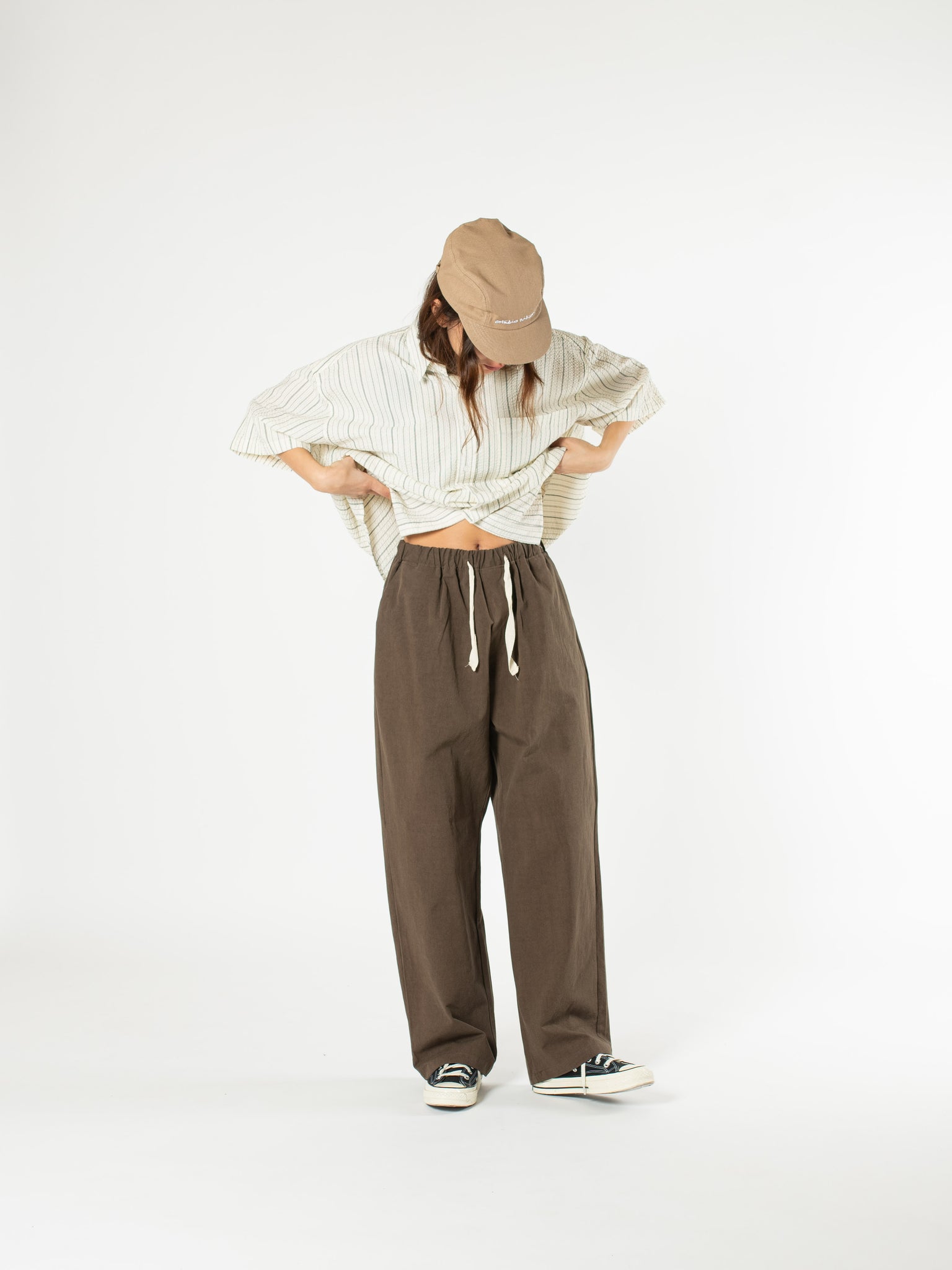 Banding Cotton Trousers