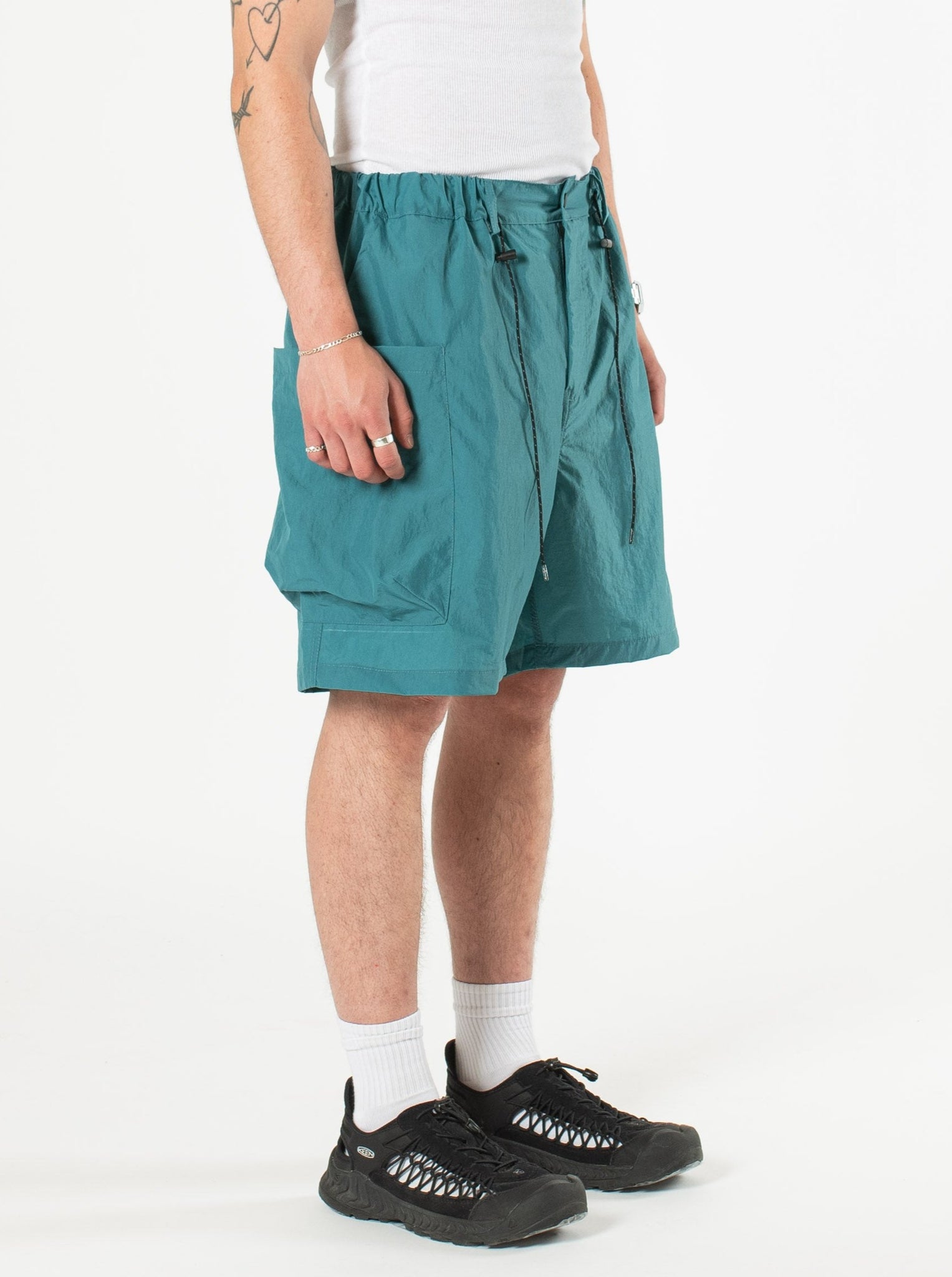 Nylon Side-pocket Shorts
