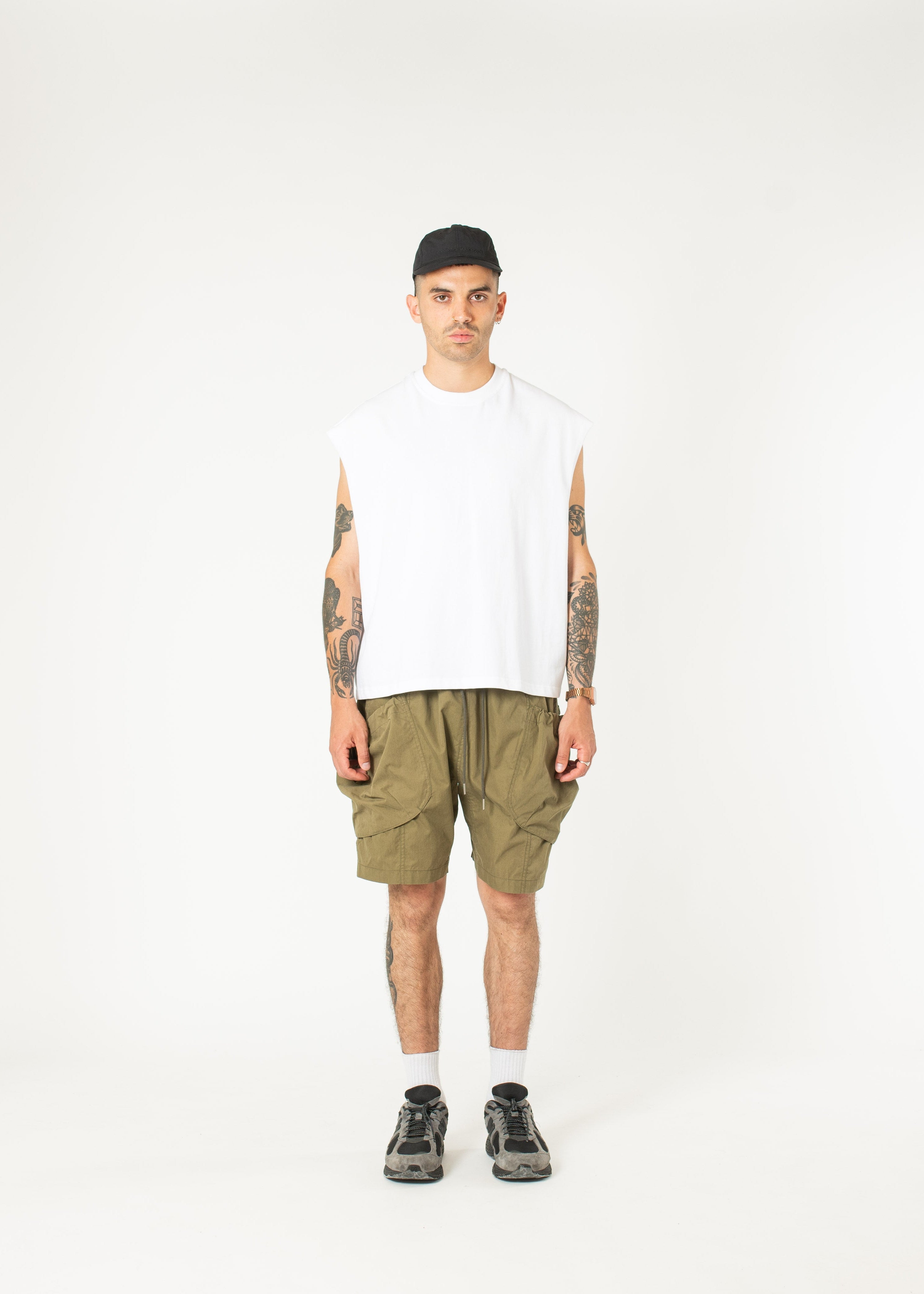 【BAON】[unisex] Jeddon Nylon Banding Cargo Bermuda Pants UNIONBAY Mens Flex Waist Cargo Short (Sand, 36) | Amazon.com