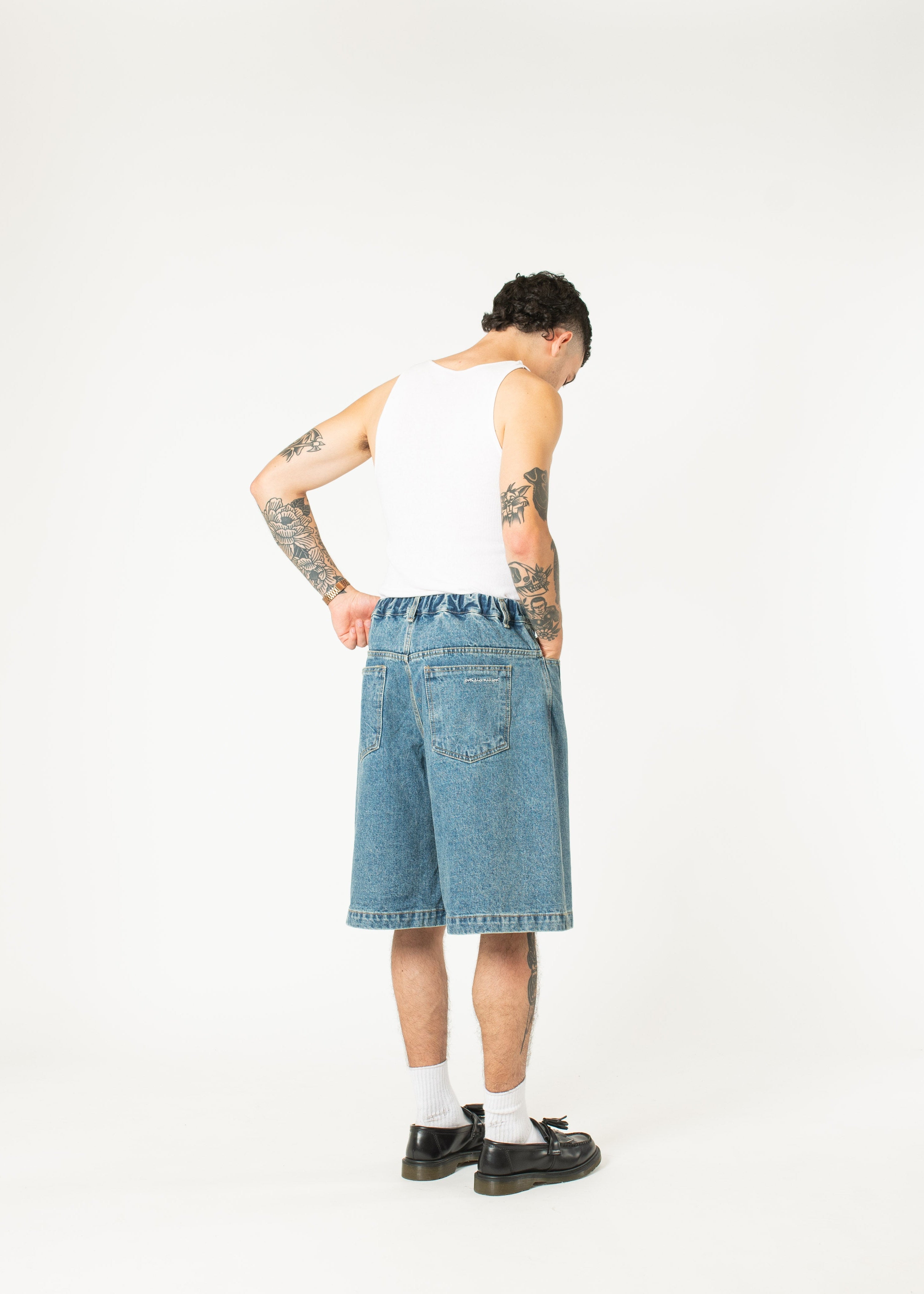 【HI FI FNK】Pat Pigment Bermuda Denim HI FI FNK】Pie Pigment Bermuda Shorts