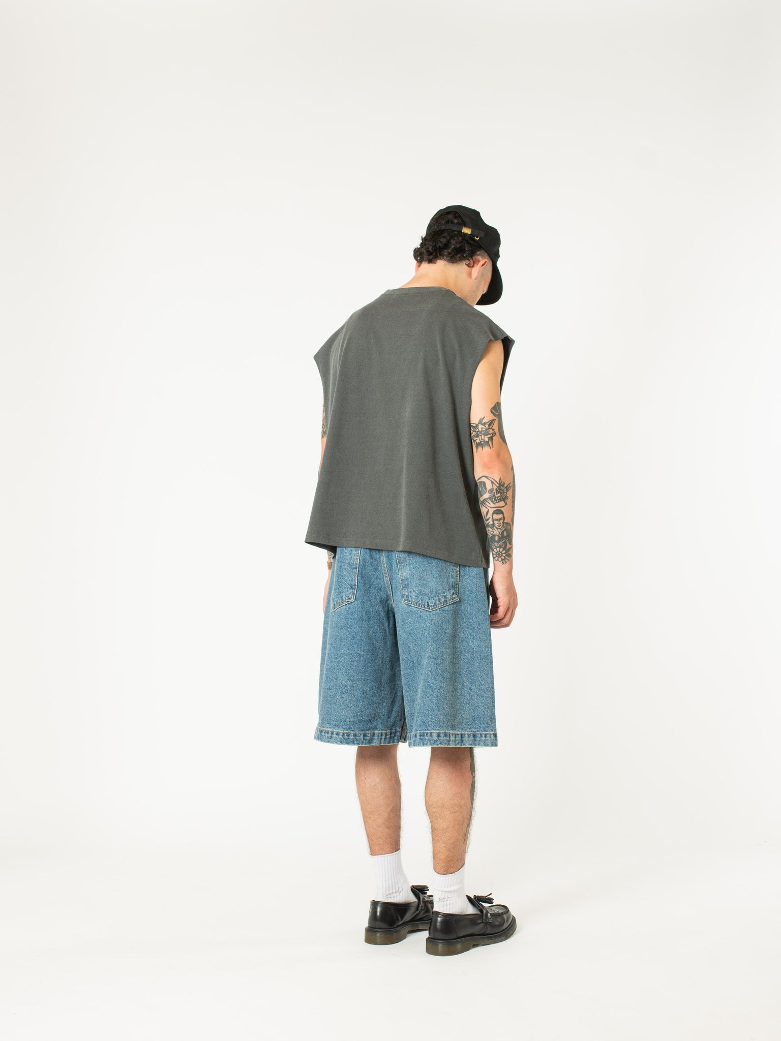 Half-dart Denim Shorts