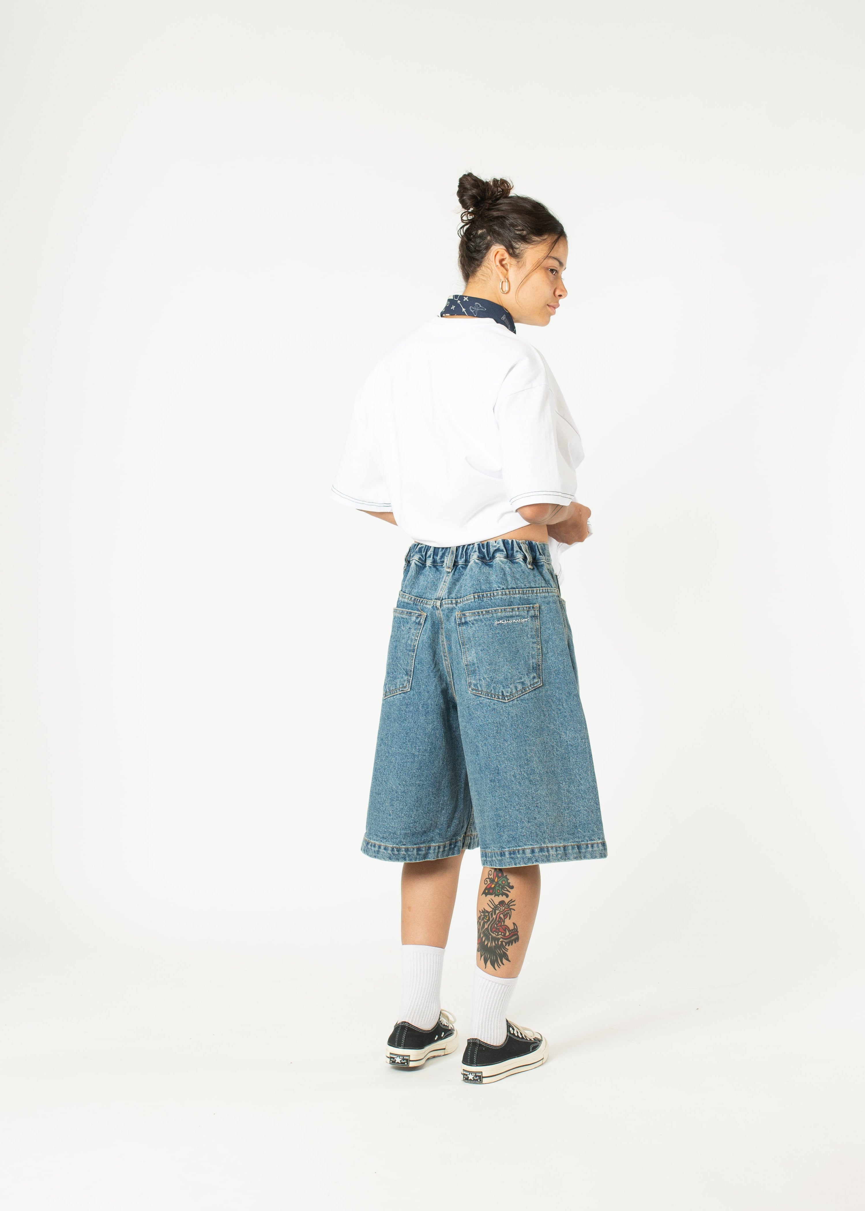 【YOURNUS】Teen Retro Pintuck Half Denim 2022_08_22-