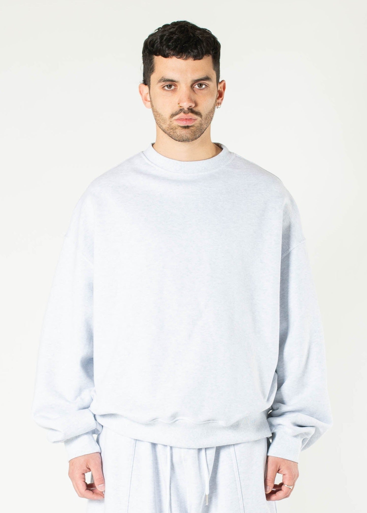 Back-pleat Crewneck Sweater